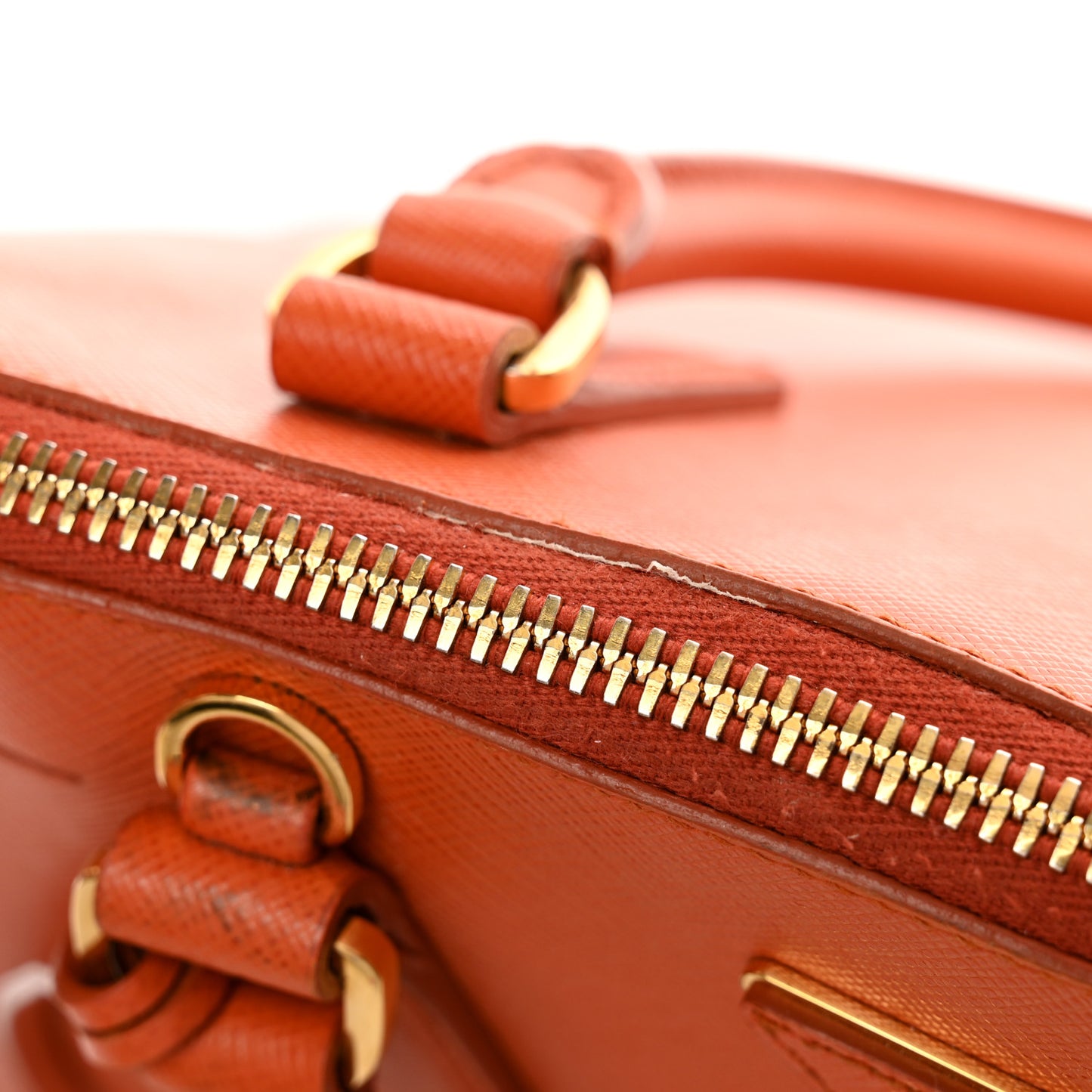 Saffiano Lux Medium Promenade Tote Papaya