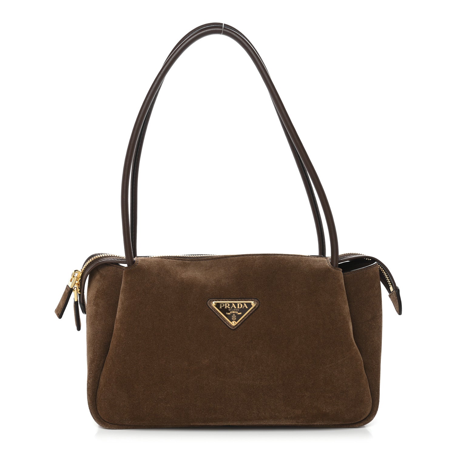 Prada Camoscio Medium Darling Shoulder Bag Cocoa Brown 1863216