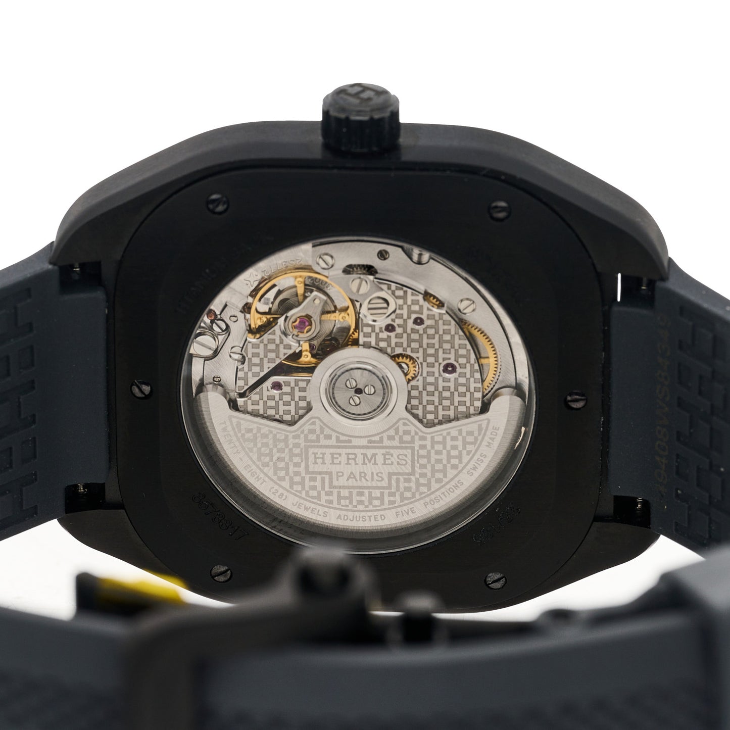 DLC Coated Titanium Rubber 39mm H08 Automatic Watch Noir