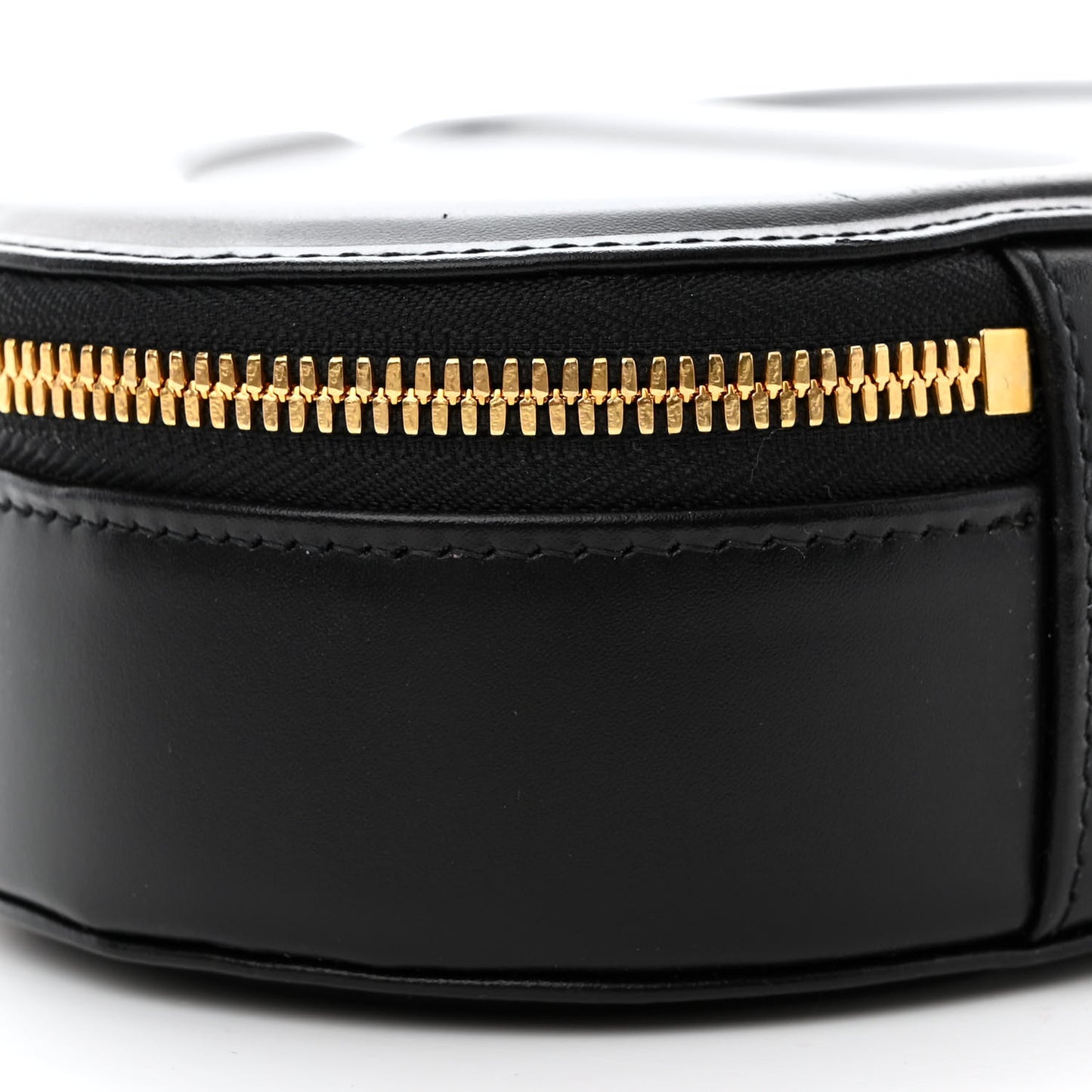 Calfskin CD Signature Oval Crossbody Camera Bag Black
