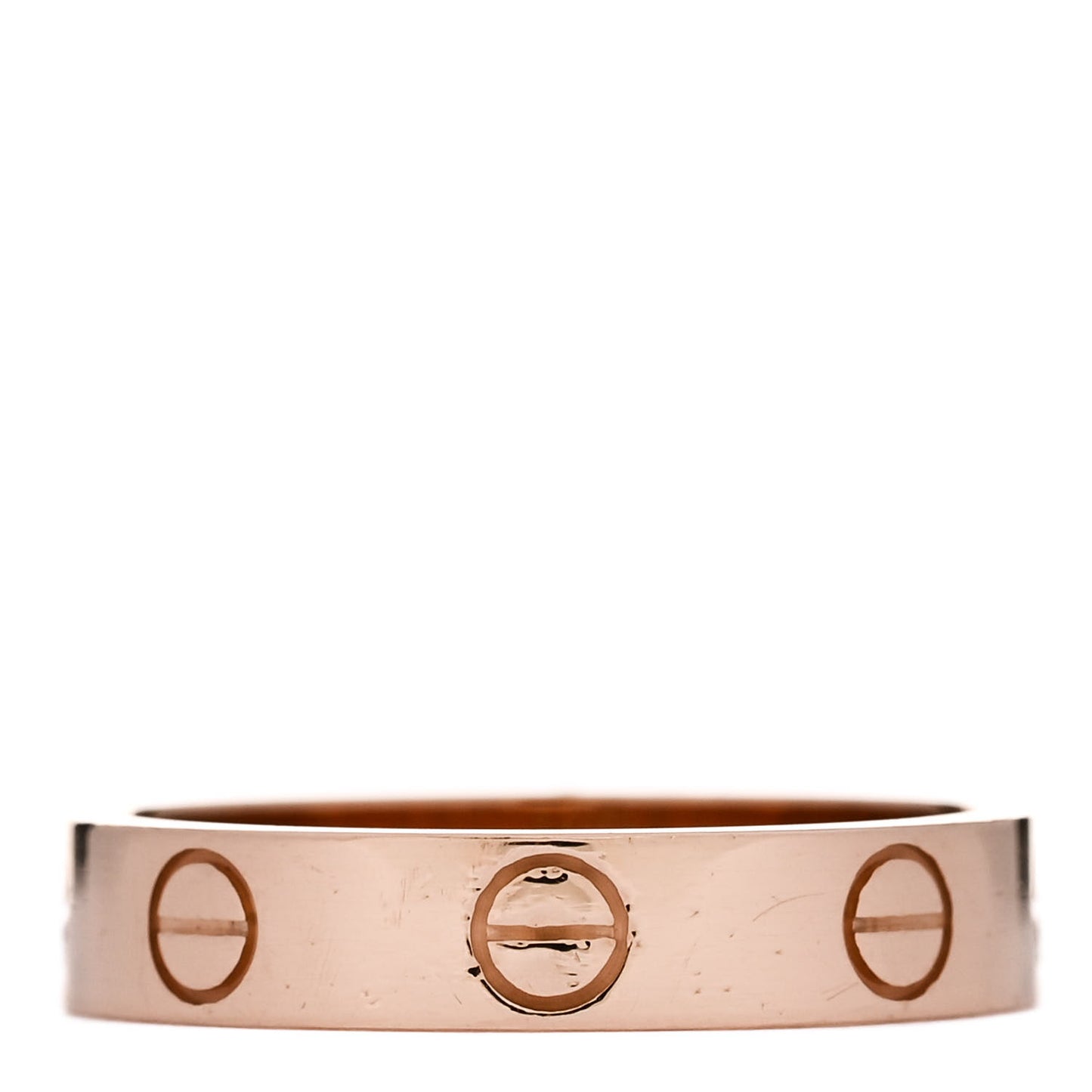 18K Pink Gold 3.5mm LOVE Wedding Band Ring 50 5.25
