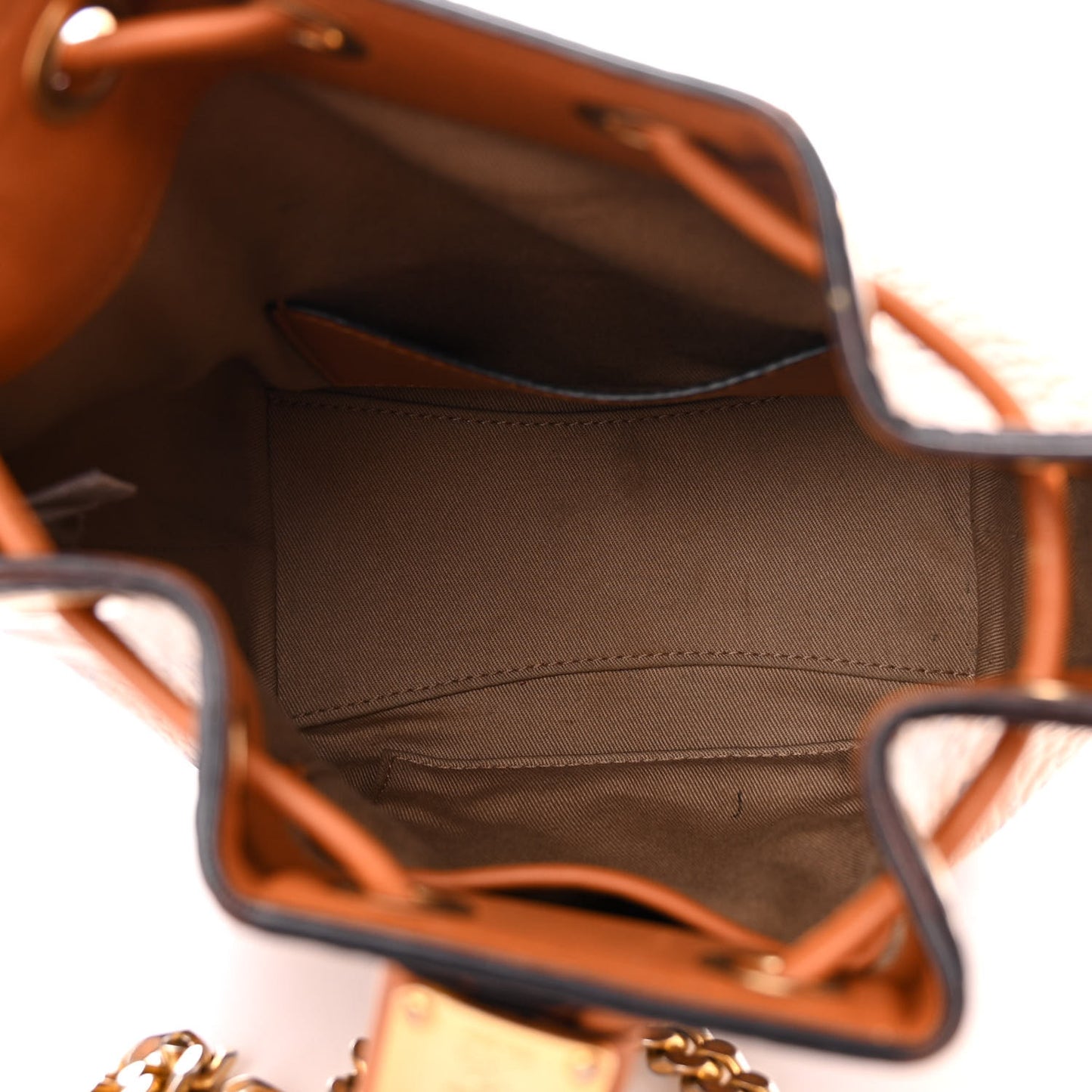 Visetos Berlin Mini Drawstring Bucket Bag Cognac