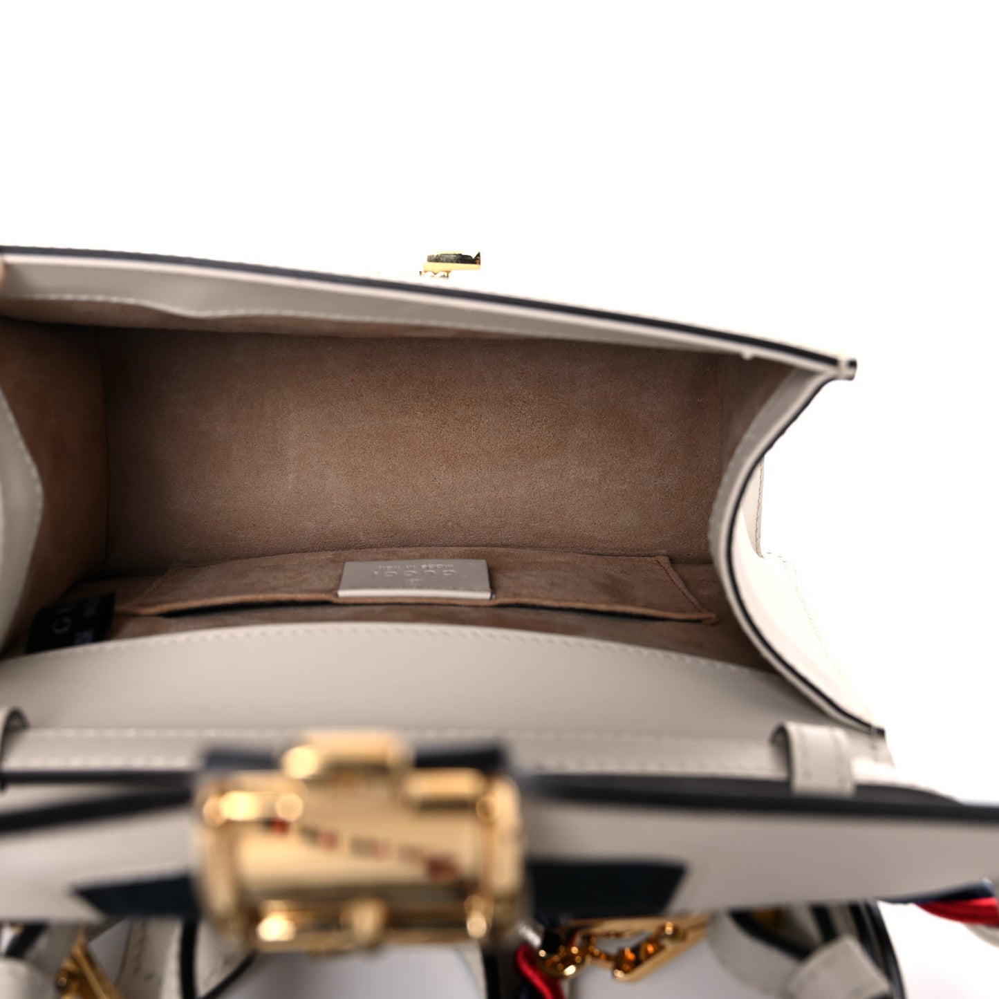 Calfskin Mini Sylvie Top Handle Bag White