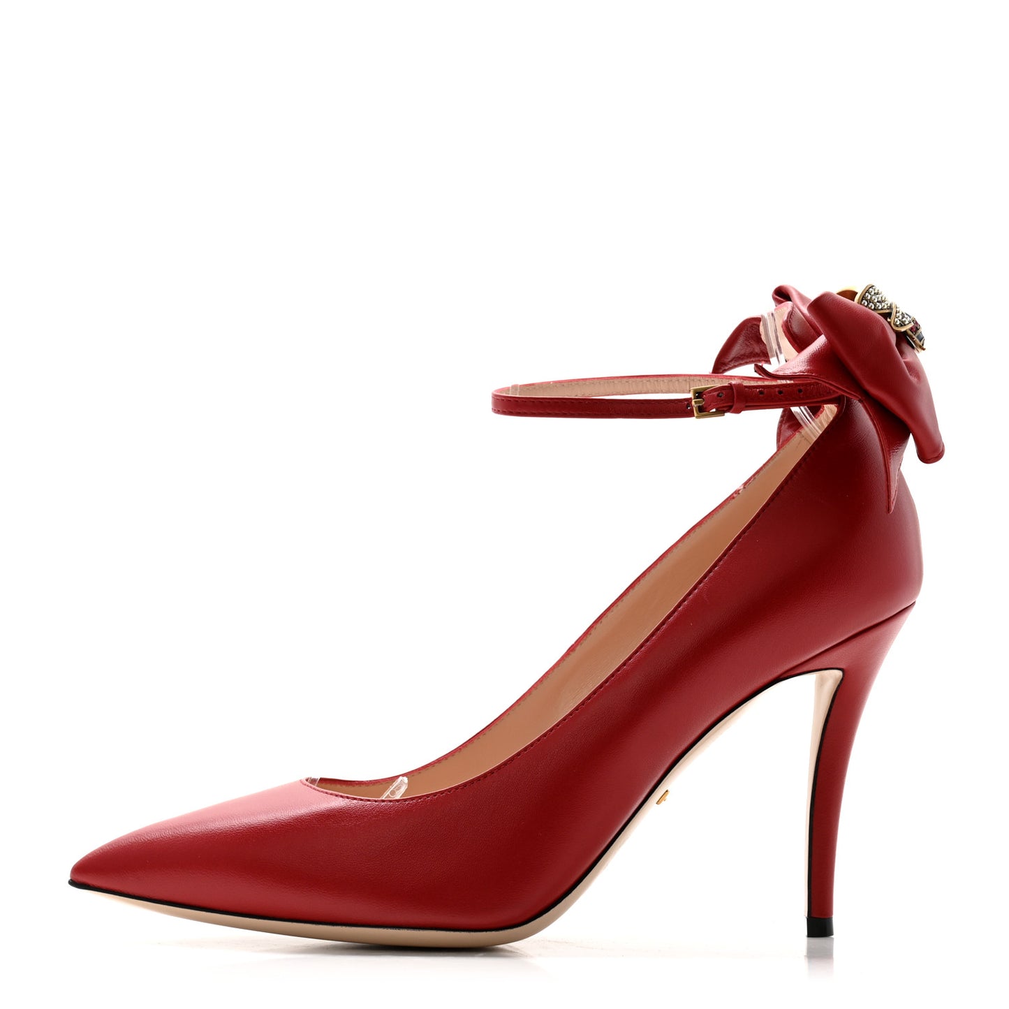 Nappa Queen Margaret Pumps 39.5 Hibiscus Red