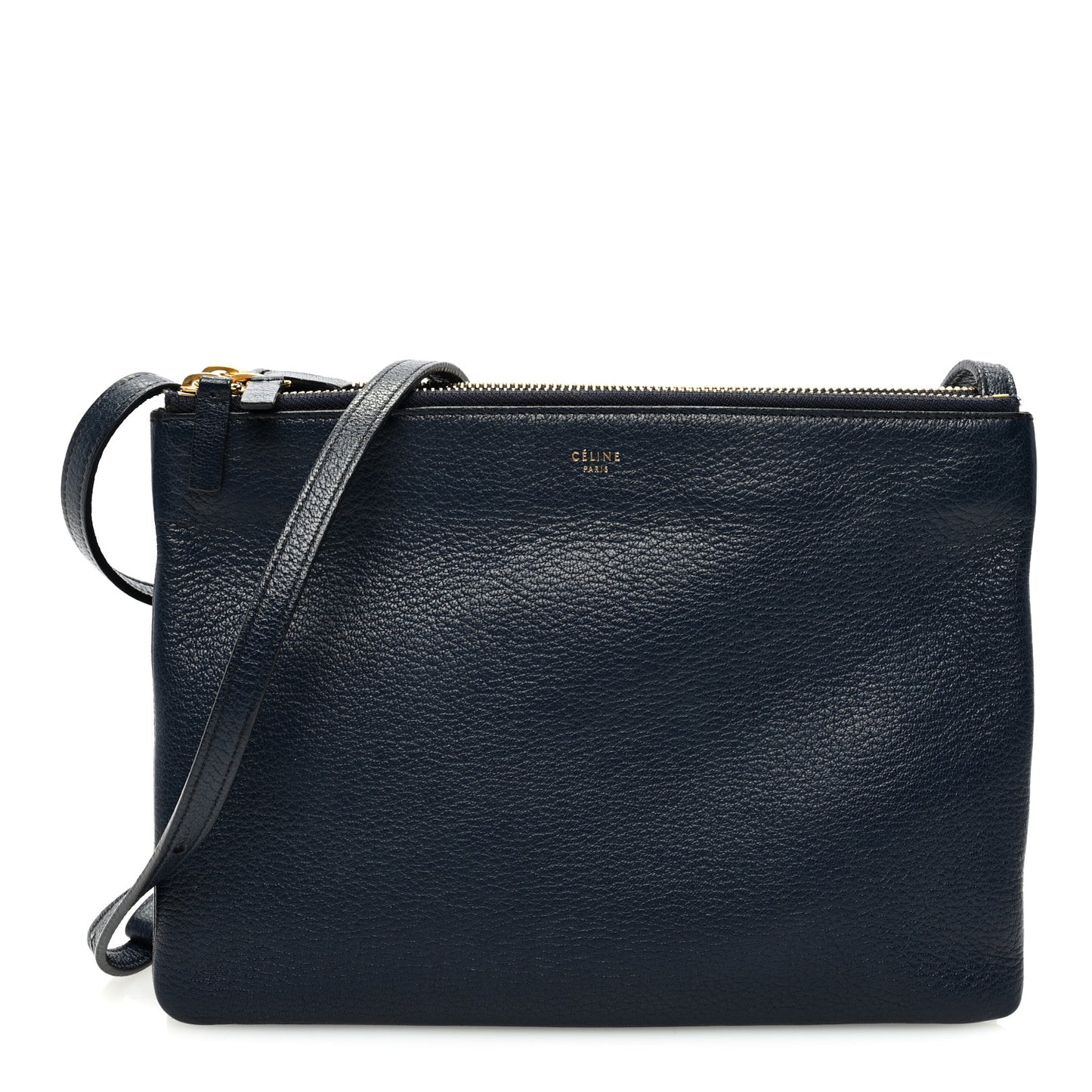 Lambskin Large Trio Crossbody Bag Navy Blue