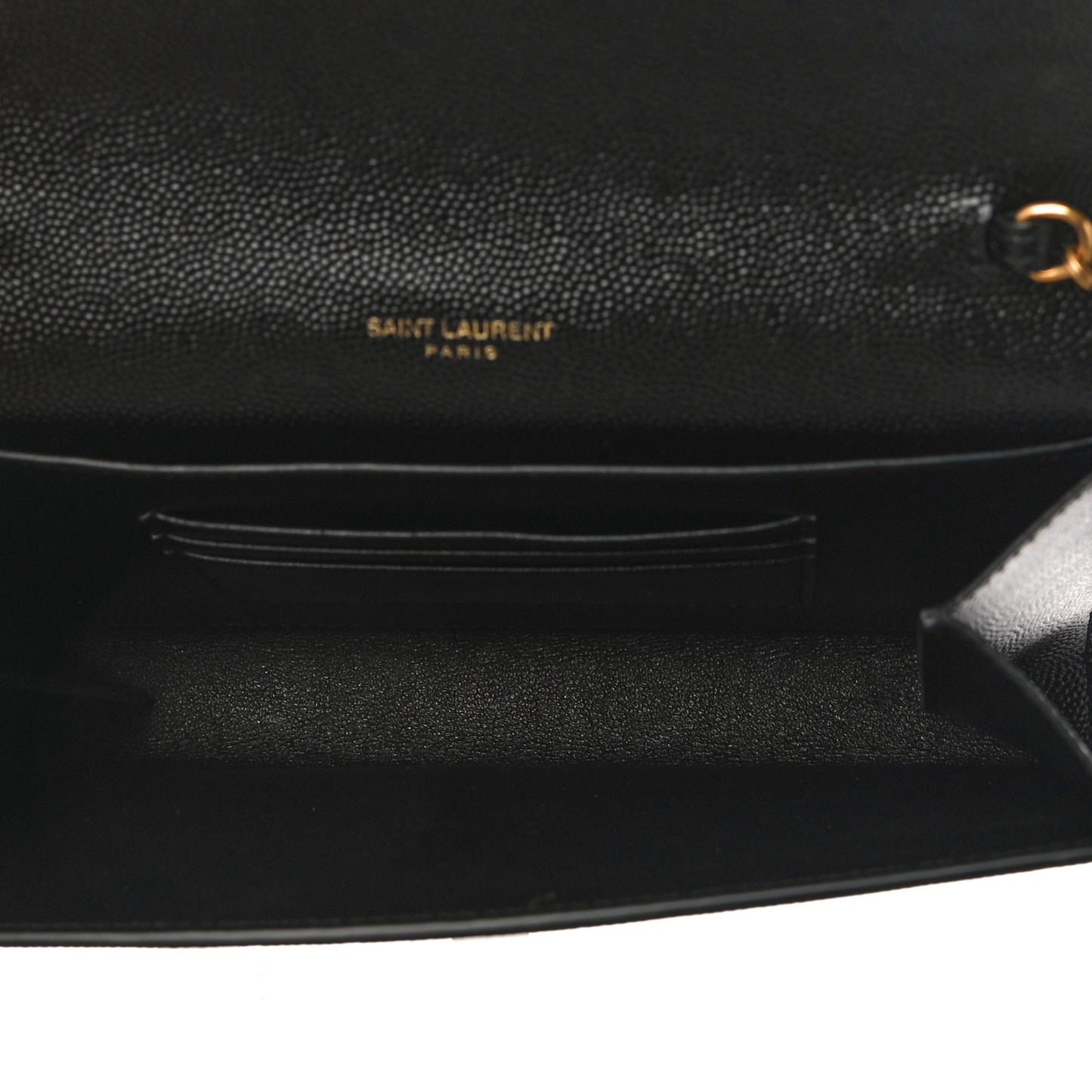 Grain De Poudre Monogram Cassandra Chain Wallet Black