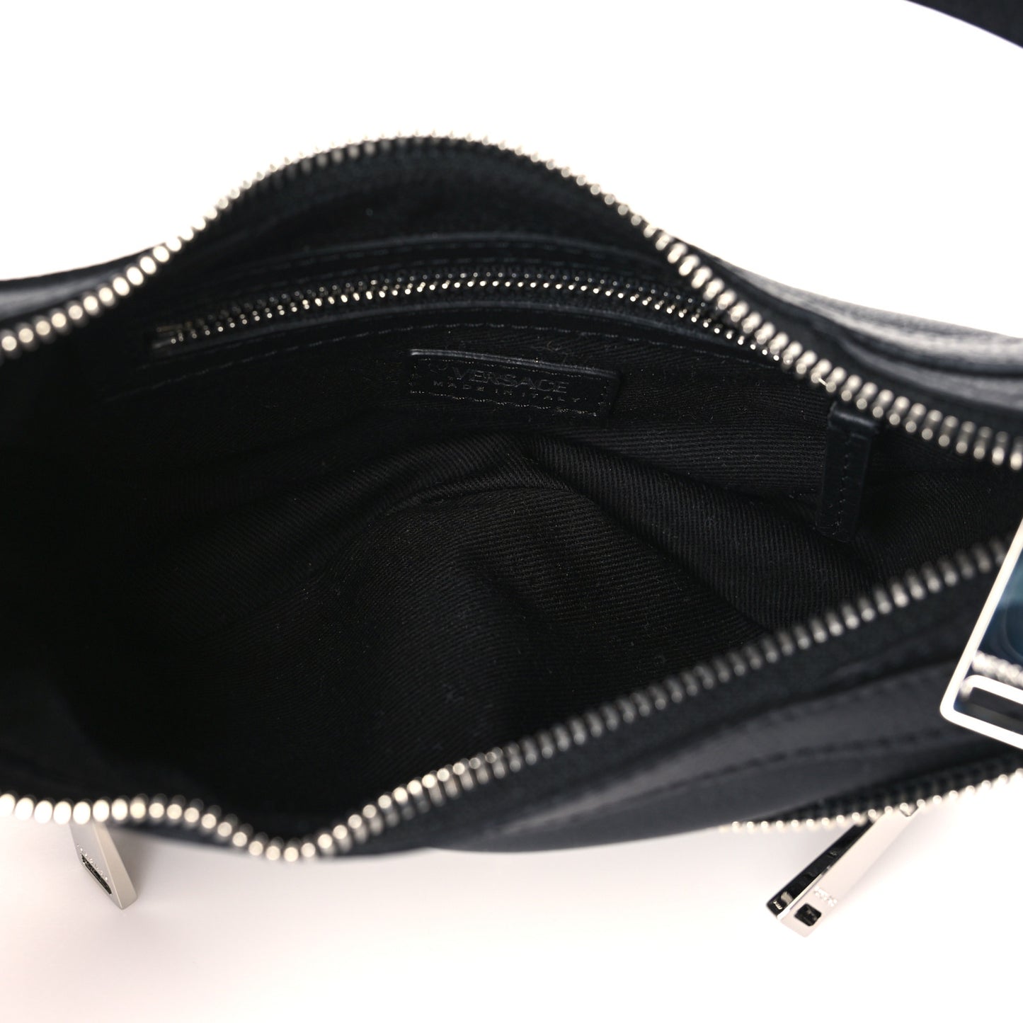 Calfskin Mini Repeat Zip Hobo Black