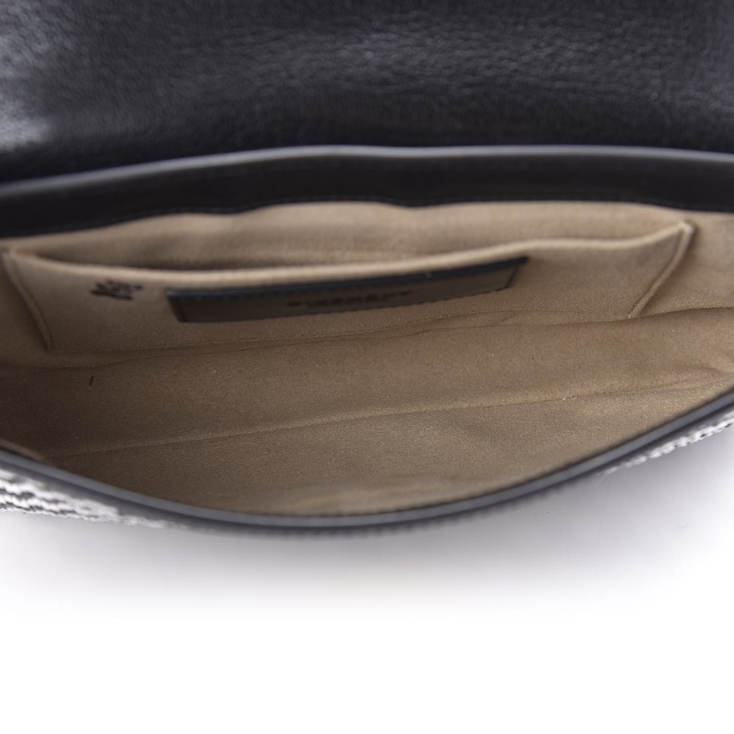 Straw Calfskin Charm Shoulder Bag Black White