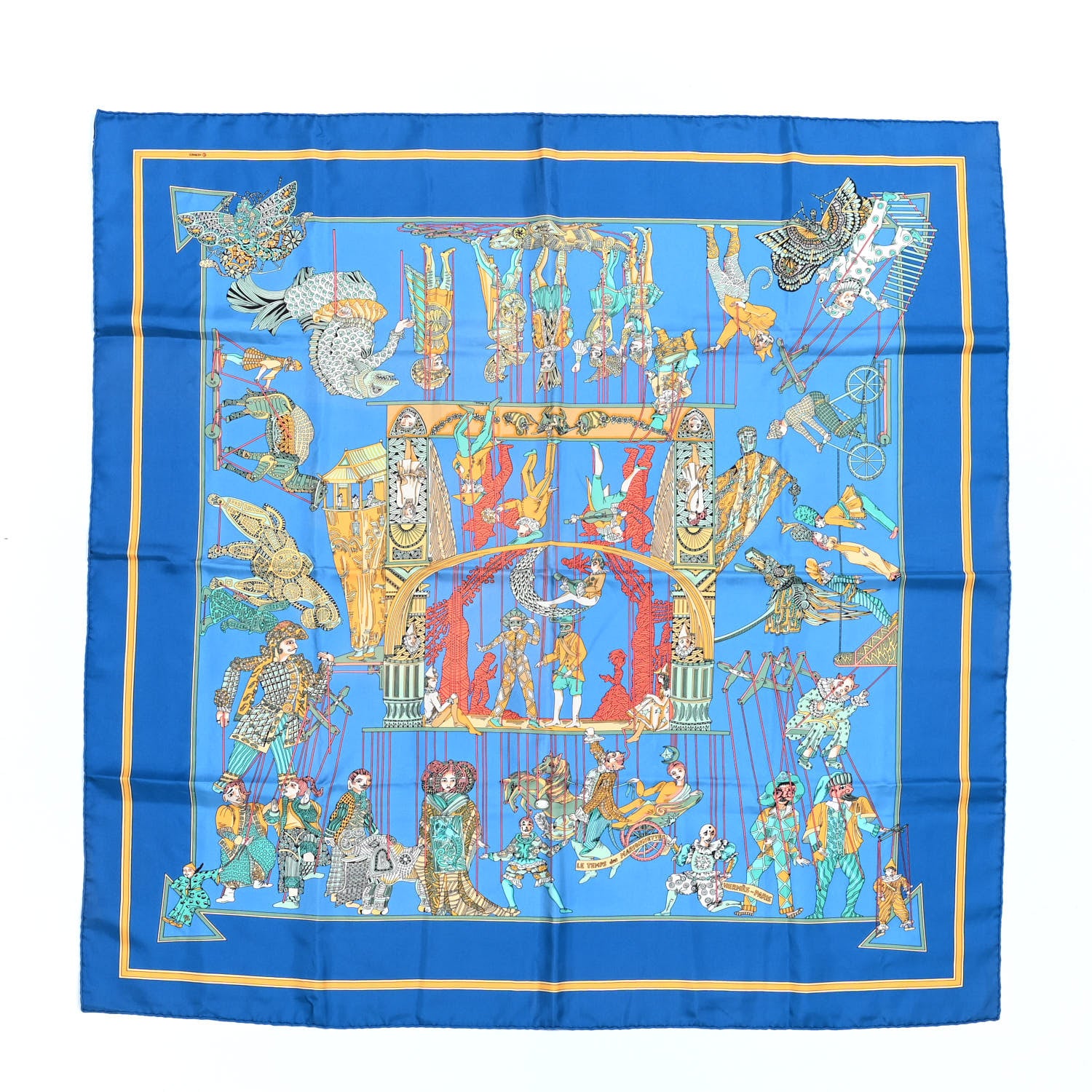 Hermes Silk Les Temps Du Marionnettes Scarf 90 1 of 3