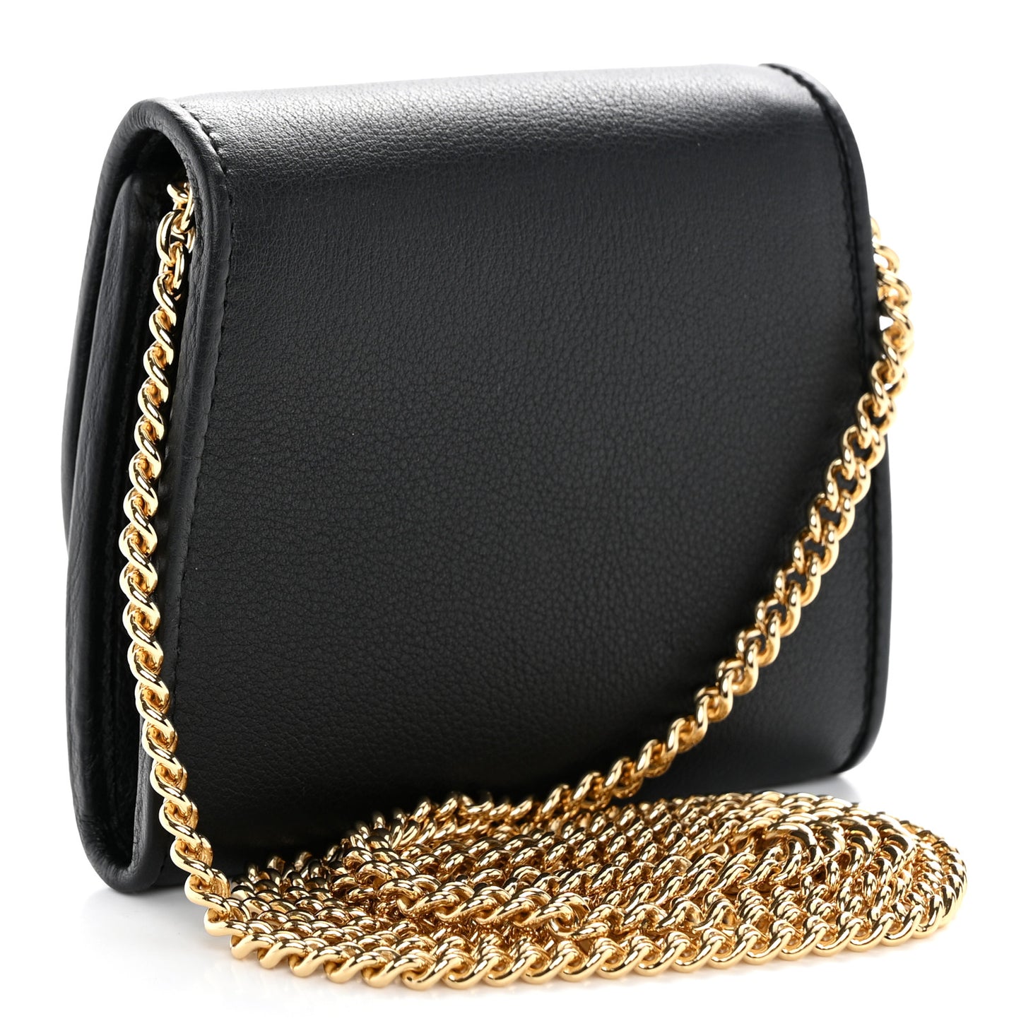 Roxy Calfskin Medium Blondie Chain Wallet Black