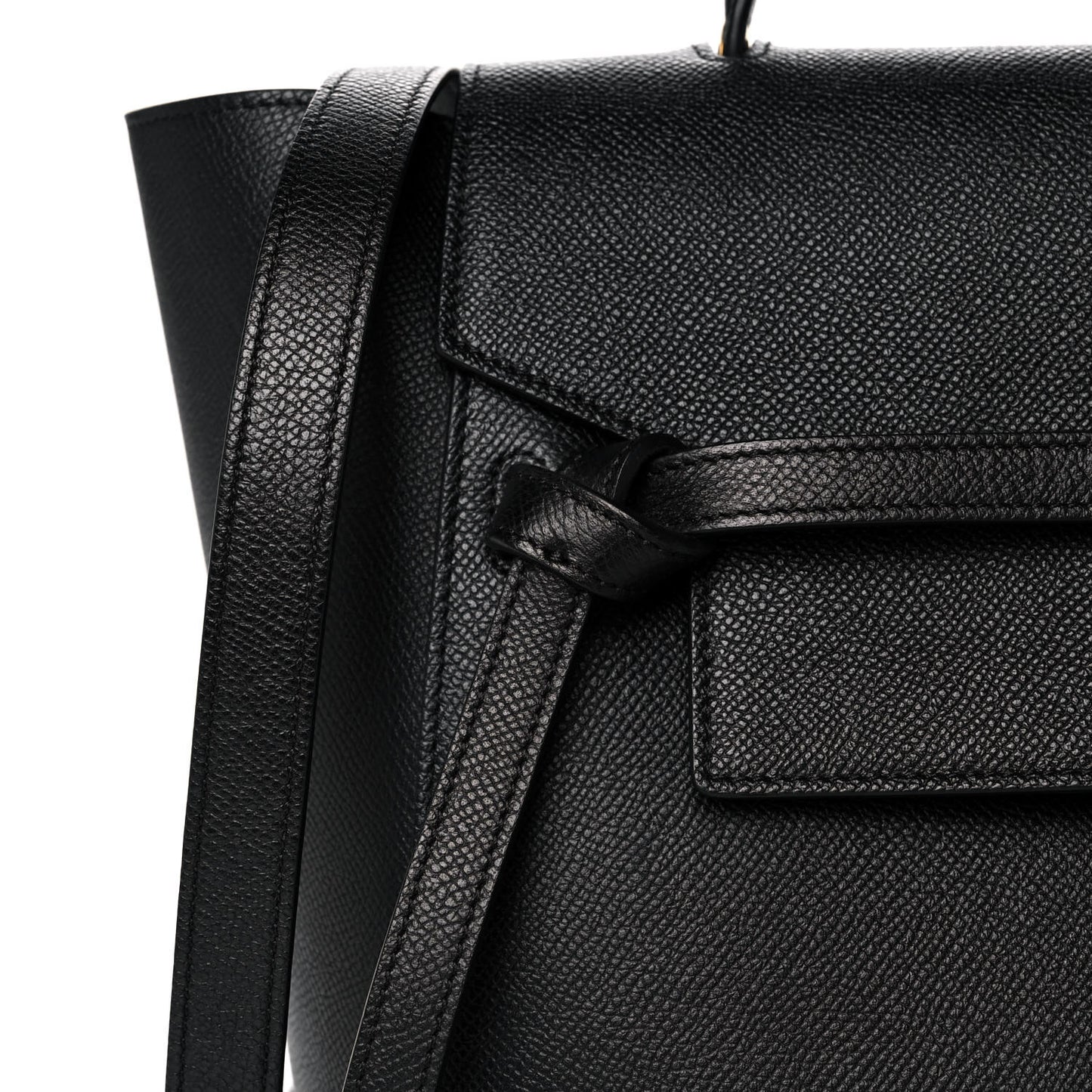 Grained Calfskin Mini Belt Bag Black