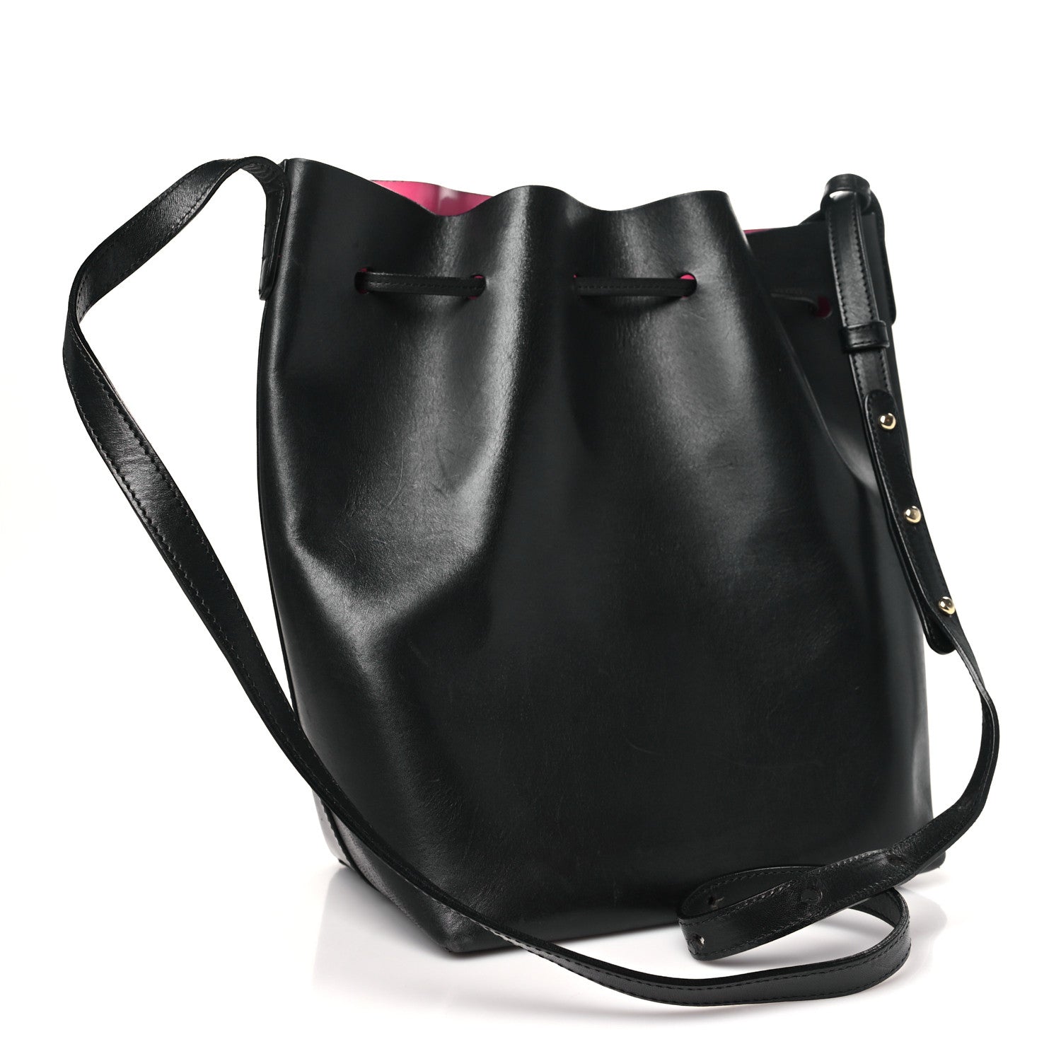 Mansur Gavriel Vegetable Tanned Calfskin Bucket Bag Black Dolly 4 of 14