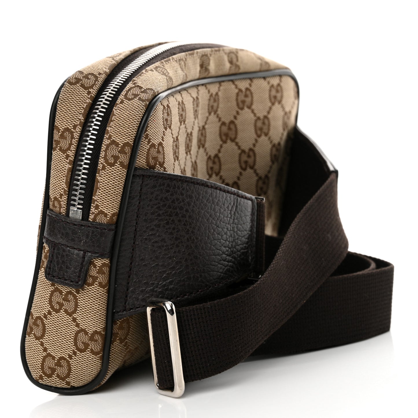 Monogram Dollar Calfskin Belt Bag Beige Ebony Testa di Moro Marrone Scuro