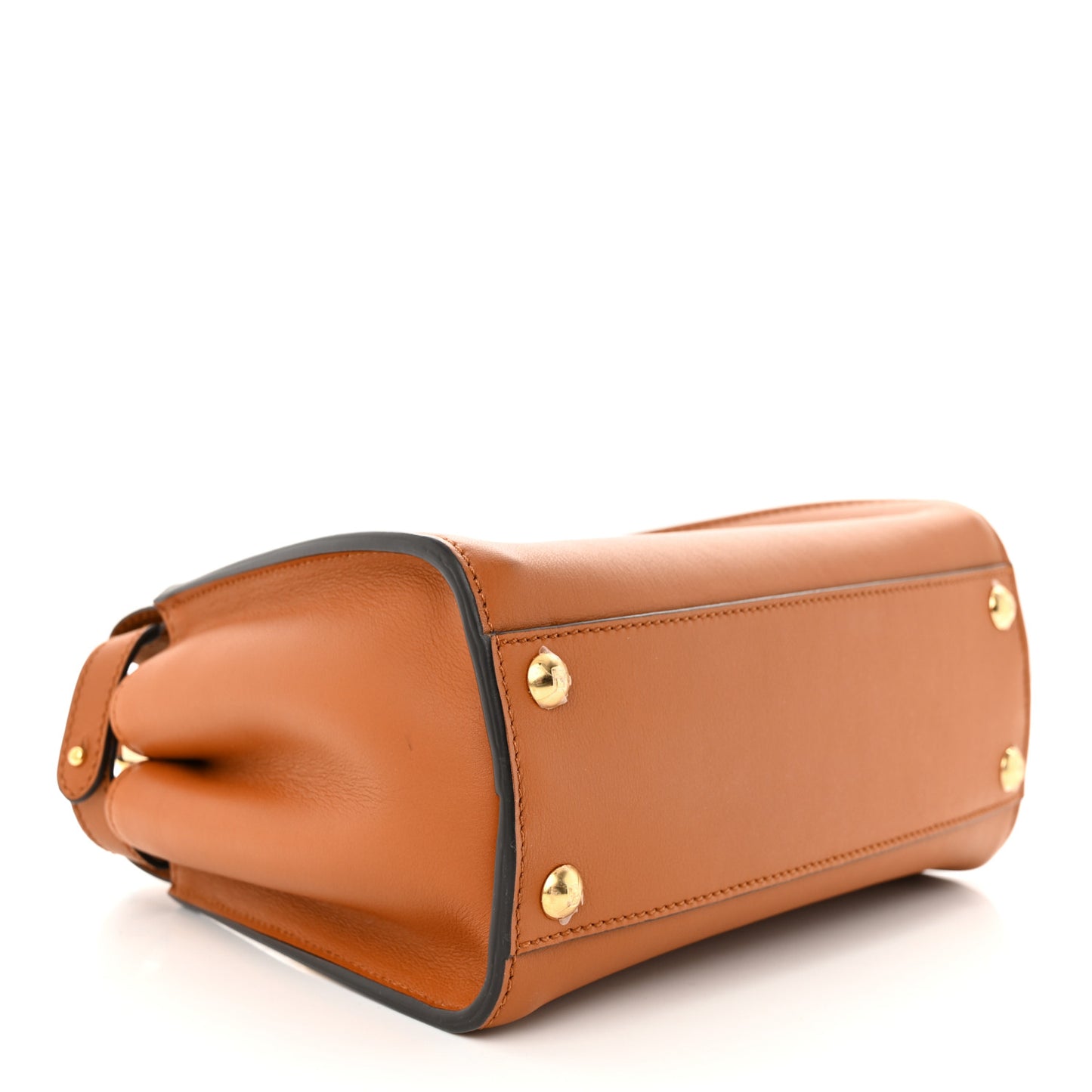 Vitello Seta Canvas FF Embroidered Mini Peekaboo Iconic Satchel Brandy Amazzonia