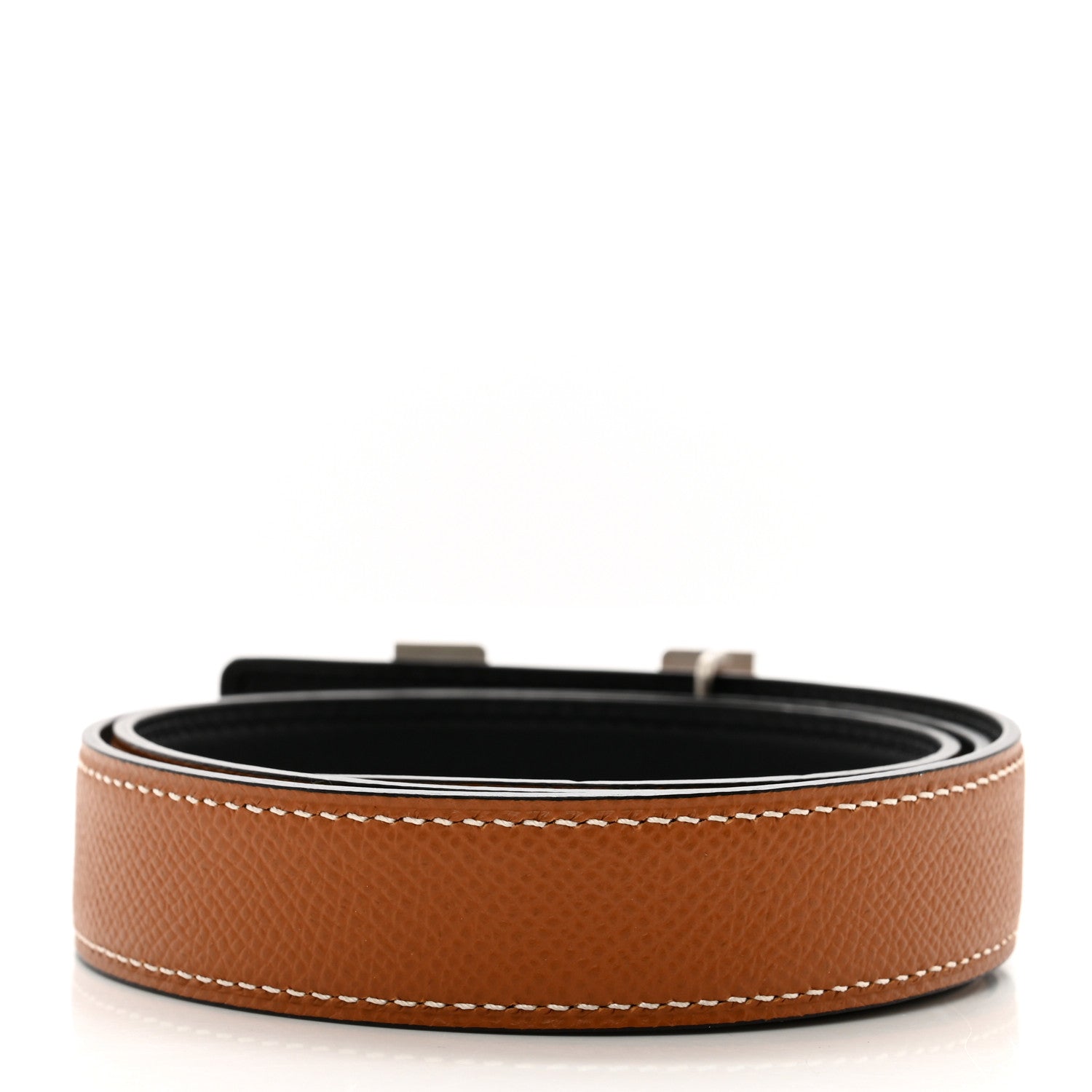 Hermes Epsom Swift 24mm Mini Constance H Belt 75 30 Gold Black 2 of 5