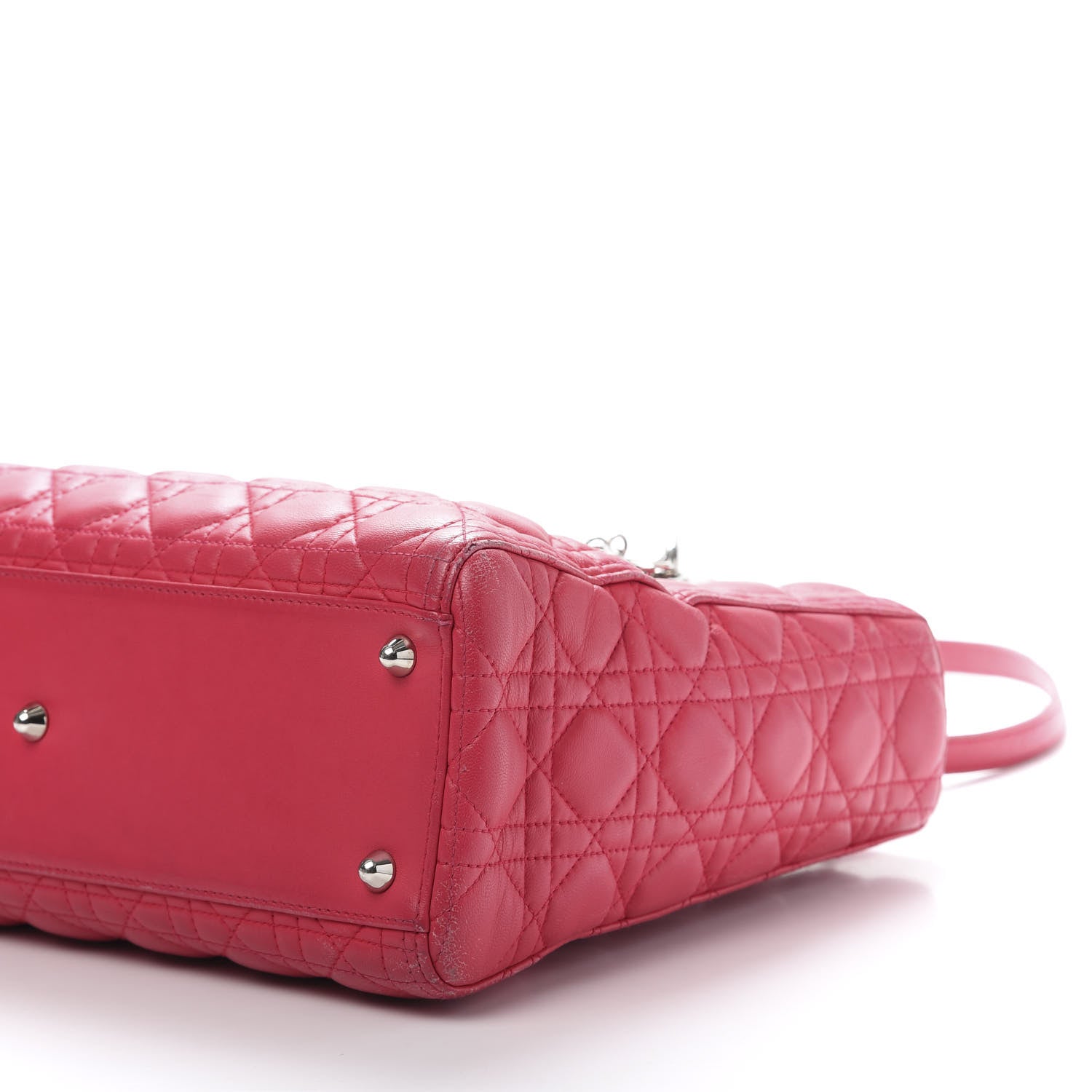 Christian Dior Lambskin Cannage Large Lady Dior Fuchsia 11 of 25