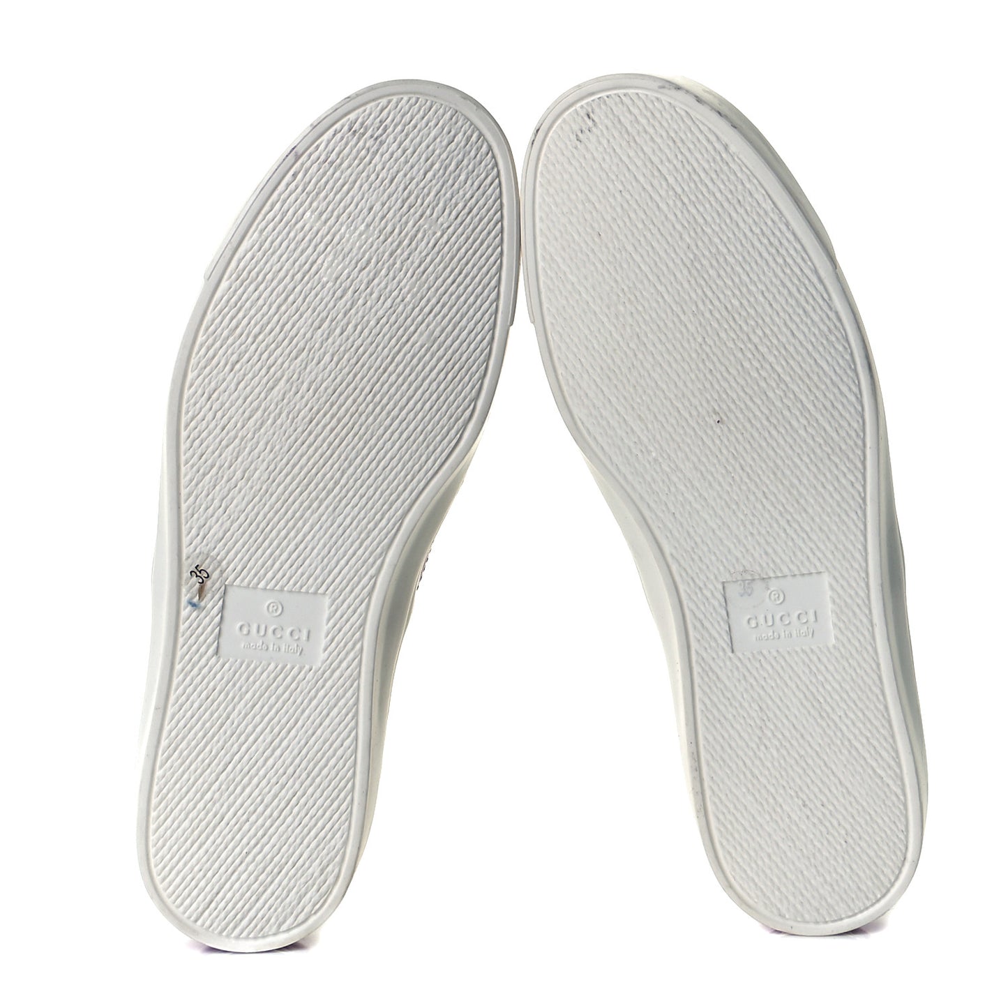 GG Supreme Monogram Womens Slip On Sneakers 35 Beige Ebony New Rosette Carmine Rose Sun Orange