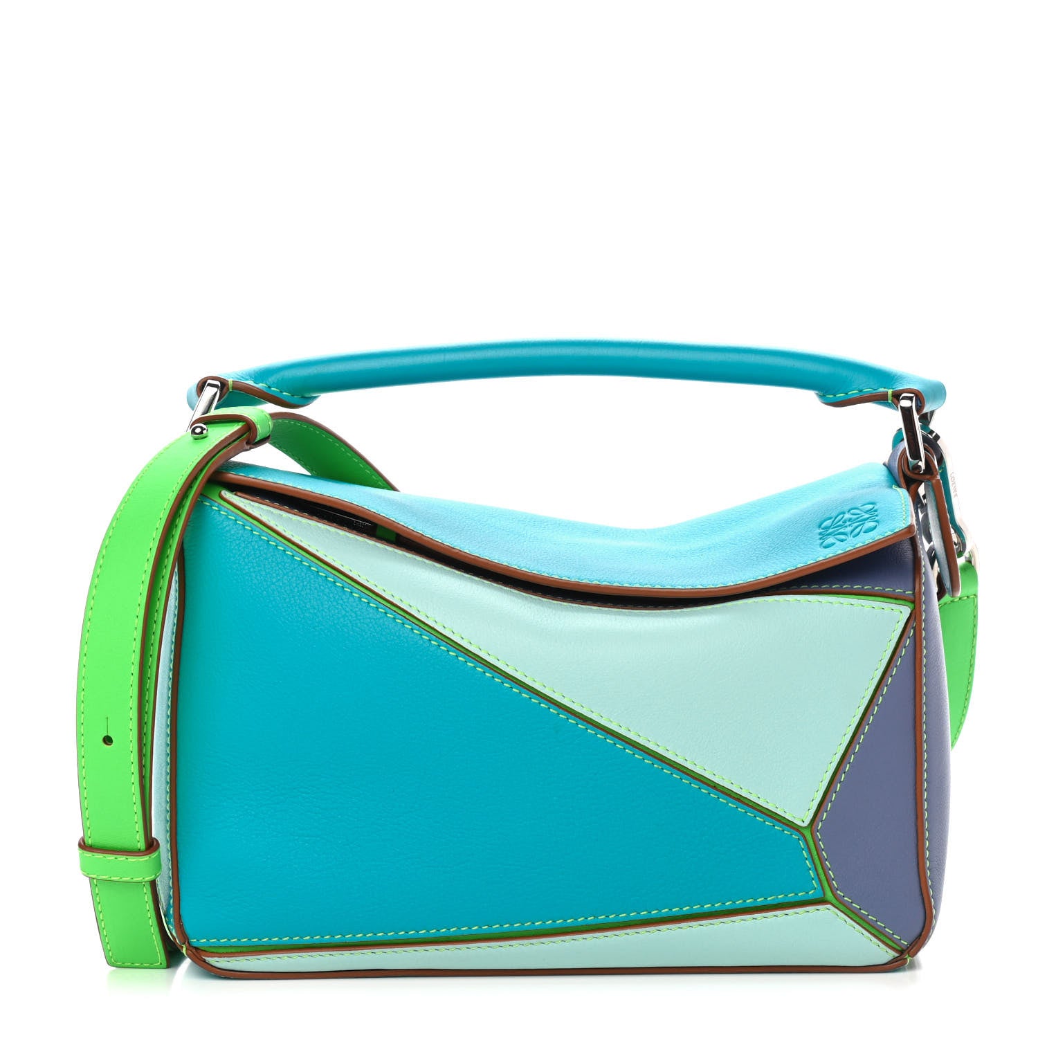 Loewe Calfskin Small Puzzle Bag Lagoon Blue Blueberry 899871