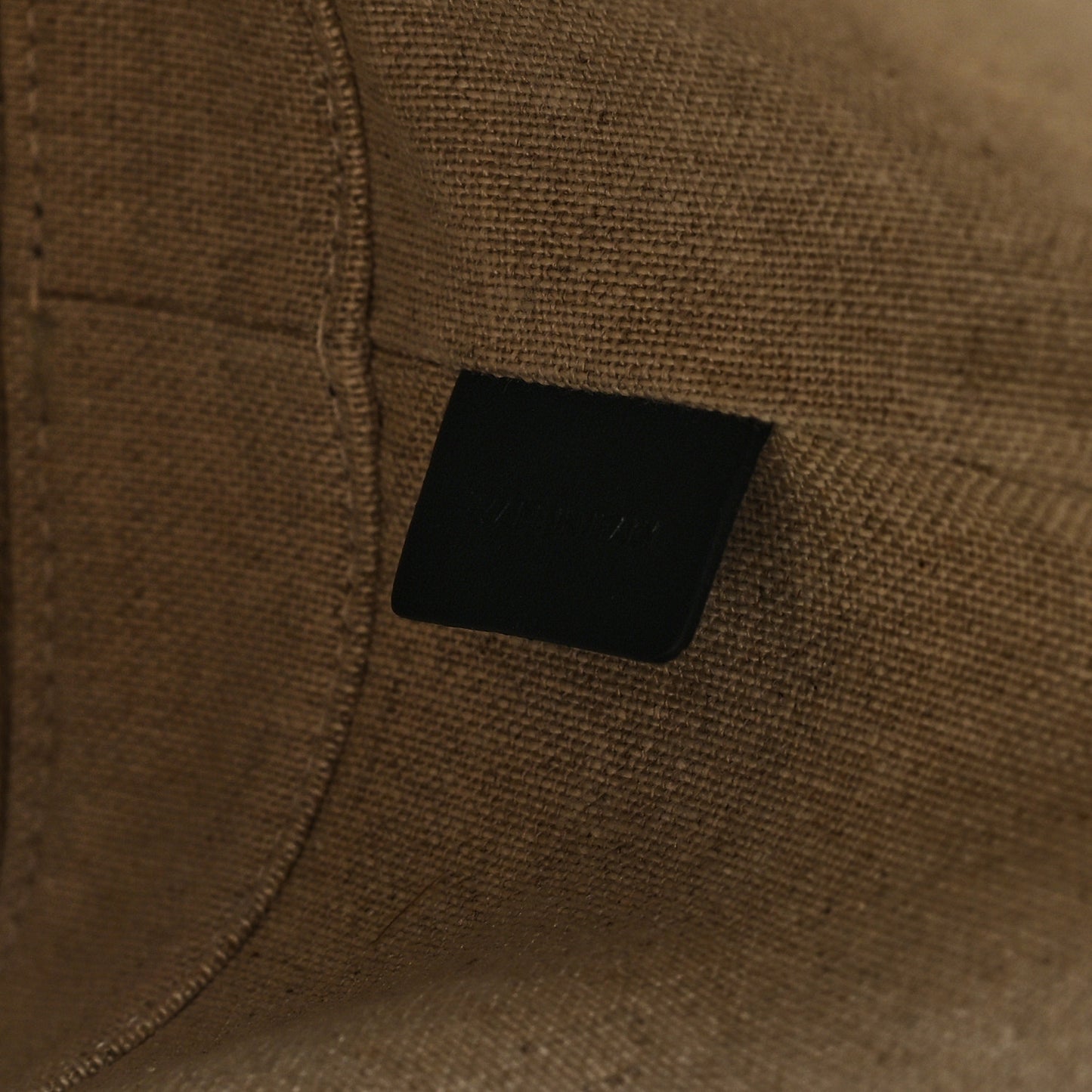 Canvas Calfskin Triomphe Small Bucket Bag Vanilla Black