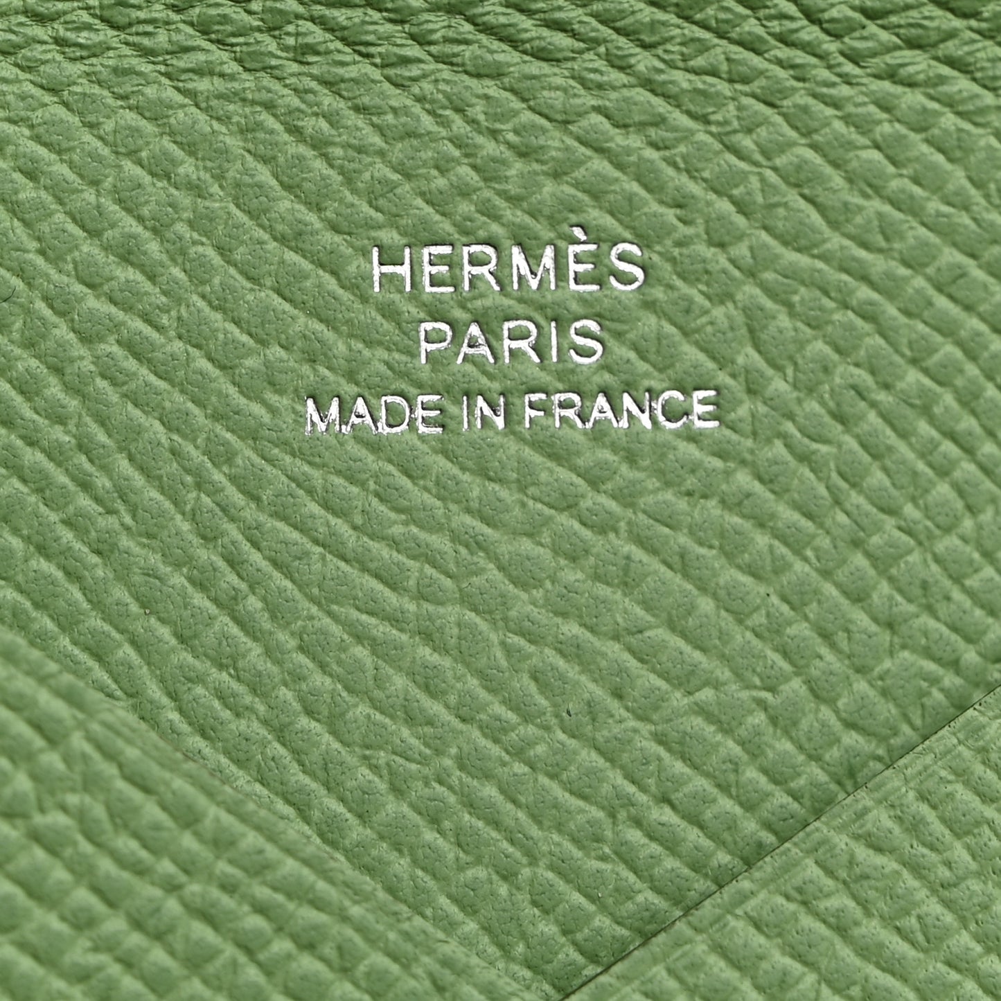 Epsom Calvi Card Case Vert Criquet