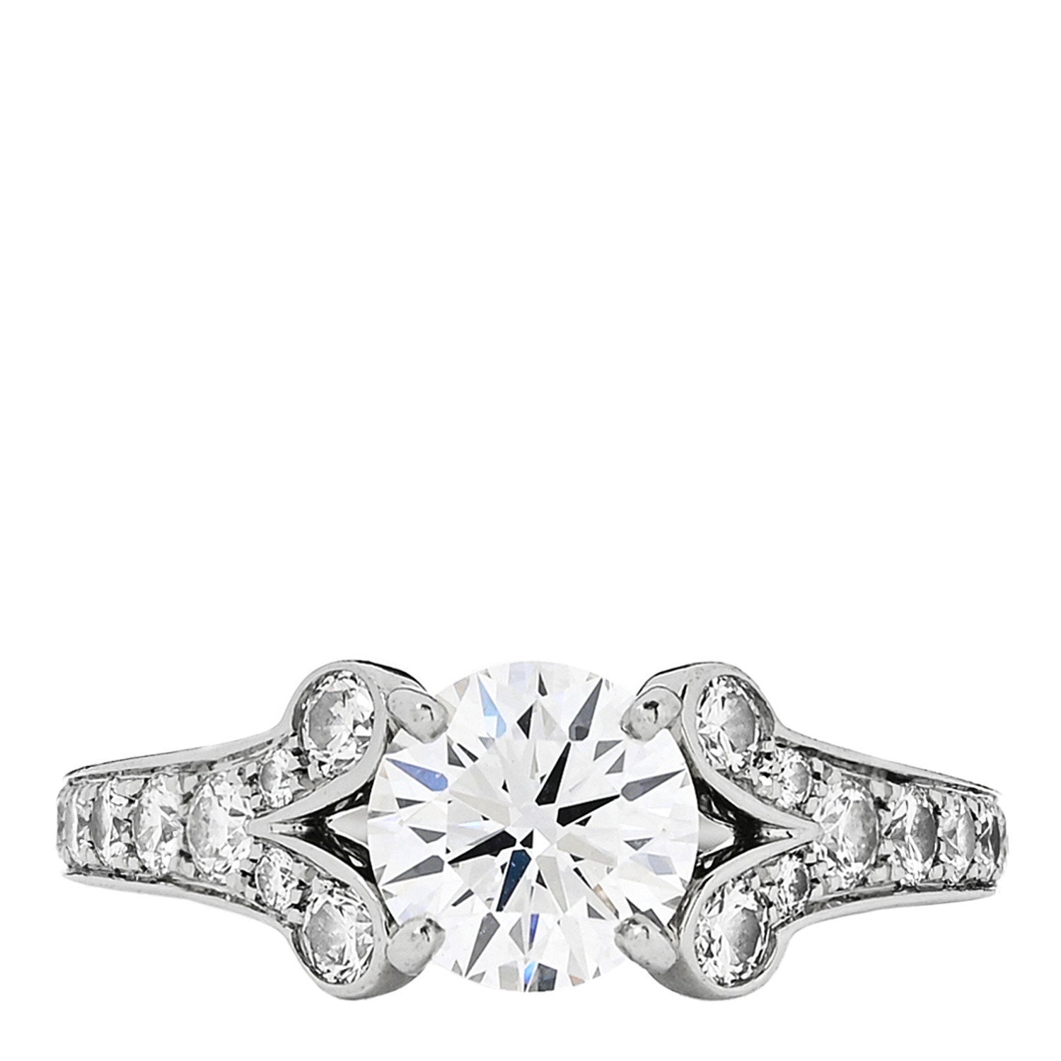 Cartier Platinum Diamond .91ct Destinee Engagement Ring 46 3.75 