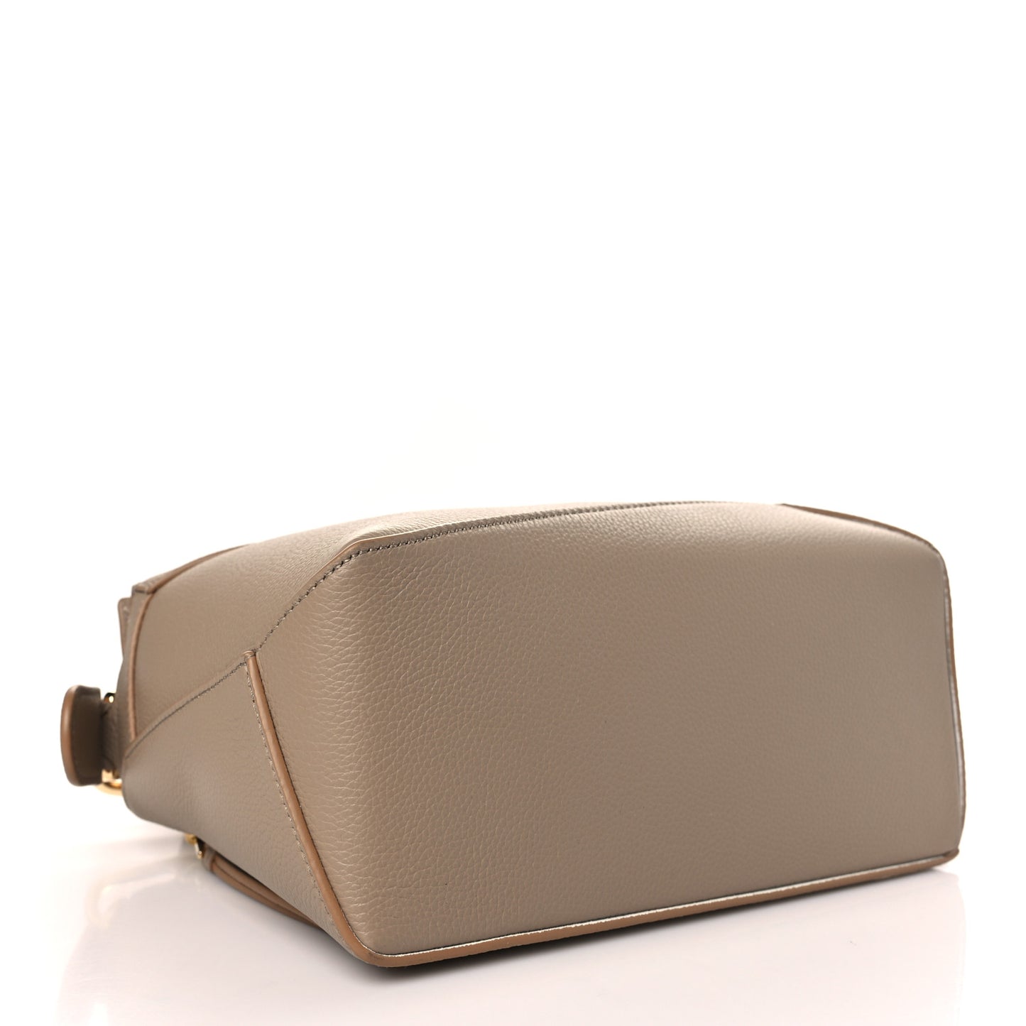 Grained Calfskin Small Puzzle Edge Bag Sand