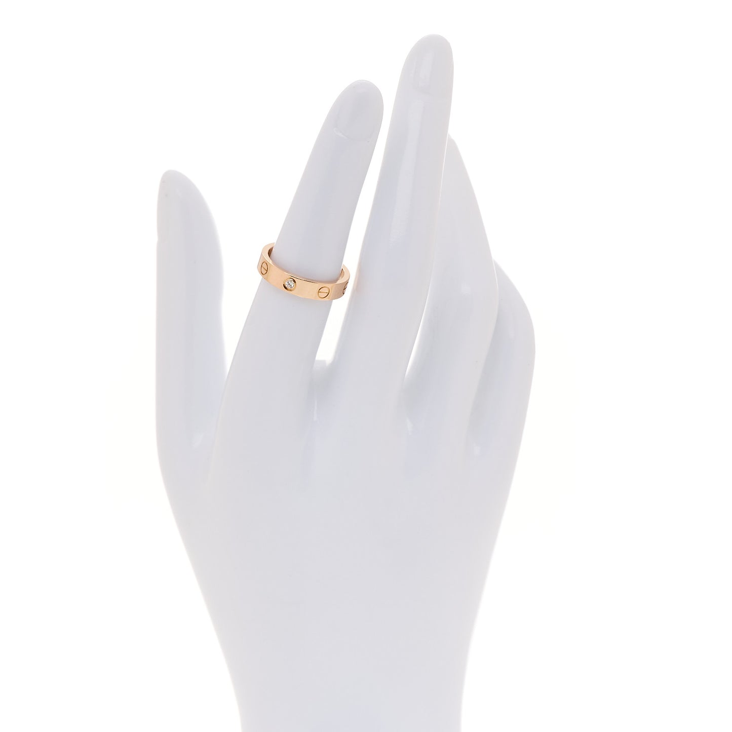 18K Pink Gold Diamond 4mm LOVE Wedding Band Ring 52 6