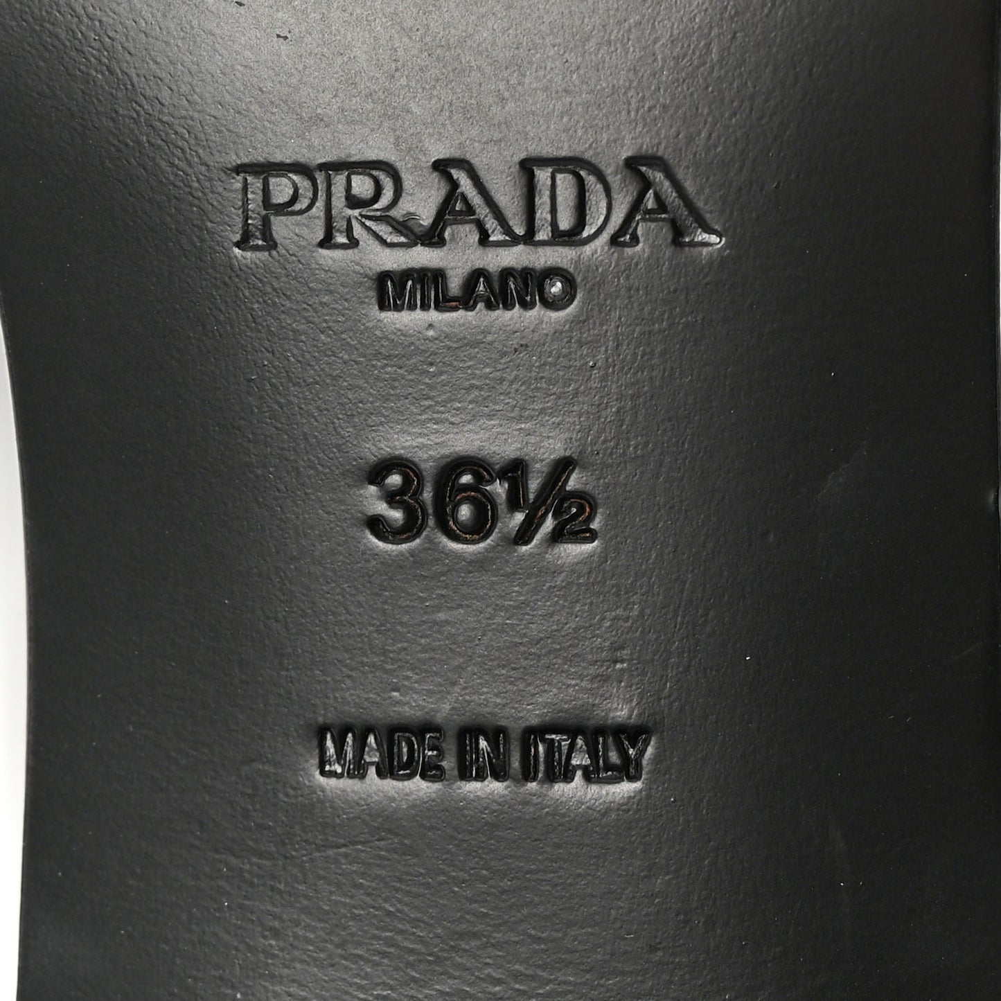 Brushed Calfskin Metal Triangle Logo 20mm Loafers 36.5 Black