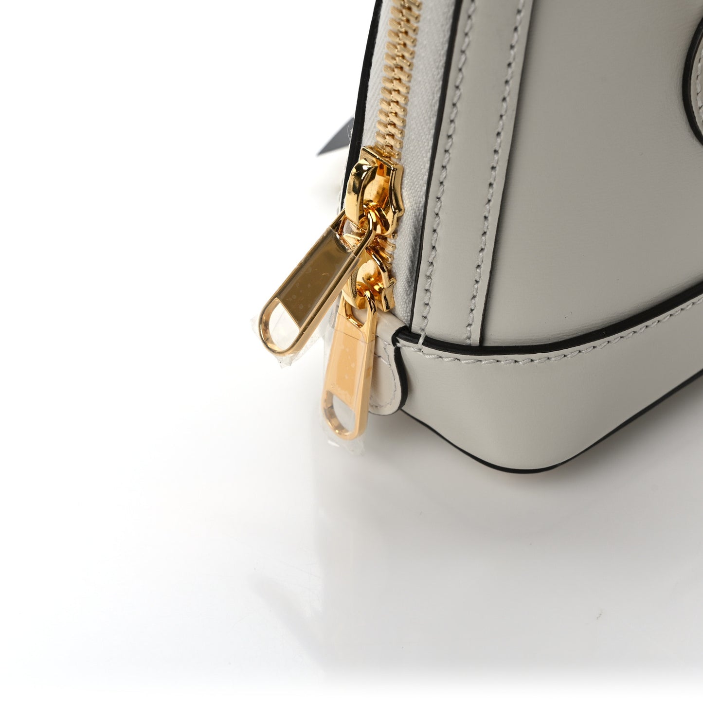 Boarded Plutone Calfskin Mini Horsebit 1955 Top Handle Bag Mystic White
