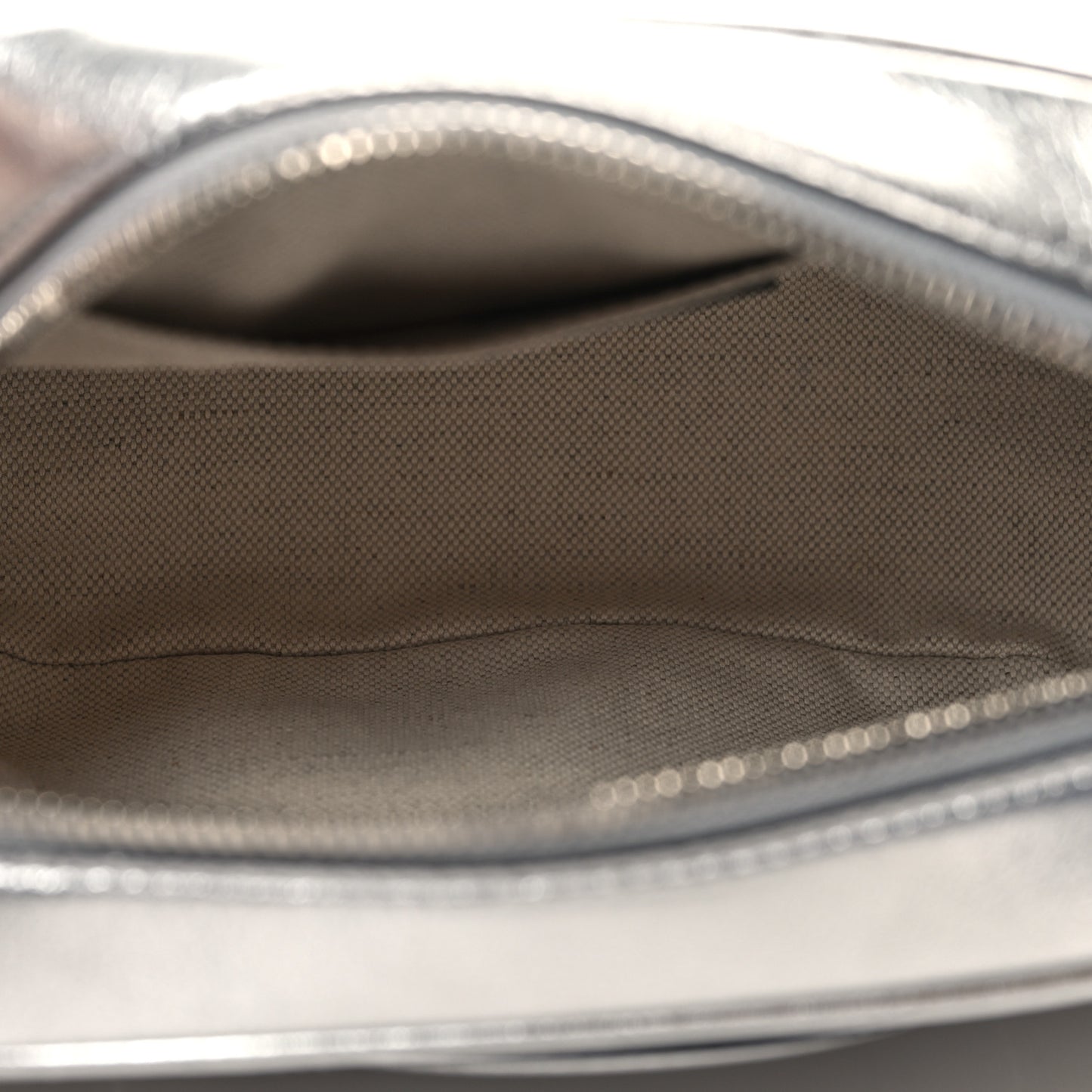 Metallic Sakai Be Green Calfskin Diagonal Stitched Small Blondie Shoulder Bag Silver