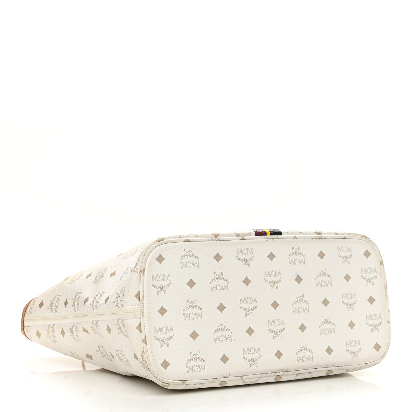 Visetos Striped Shopper Tote White