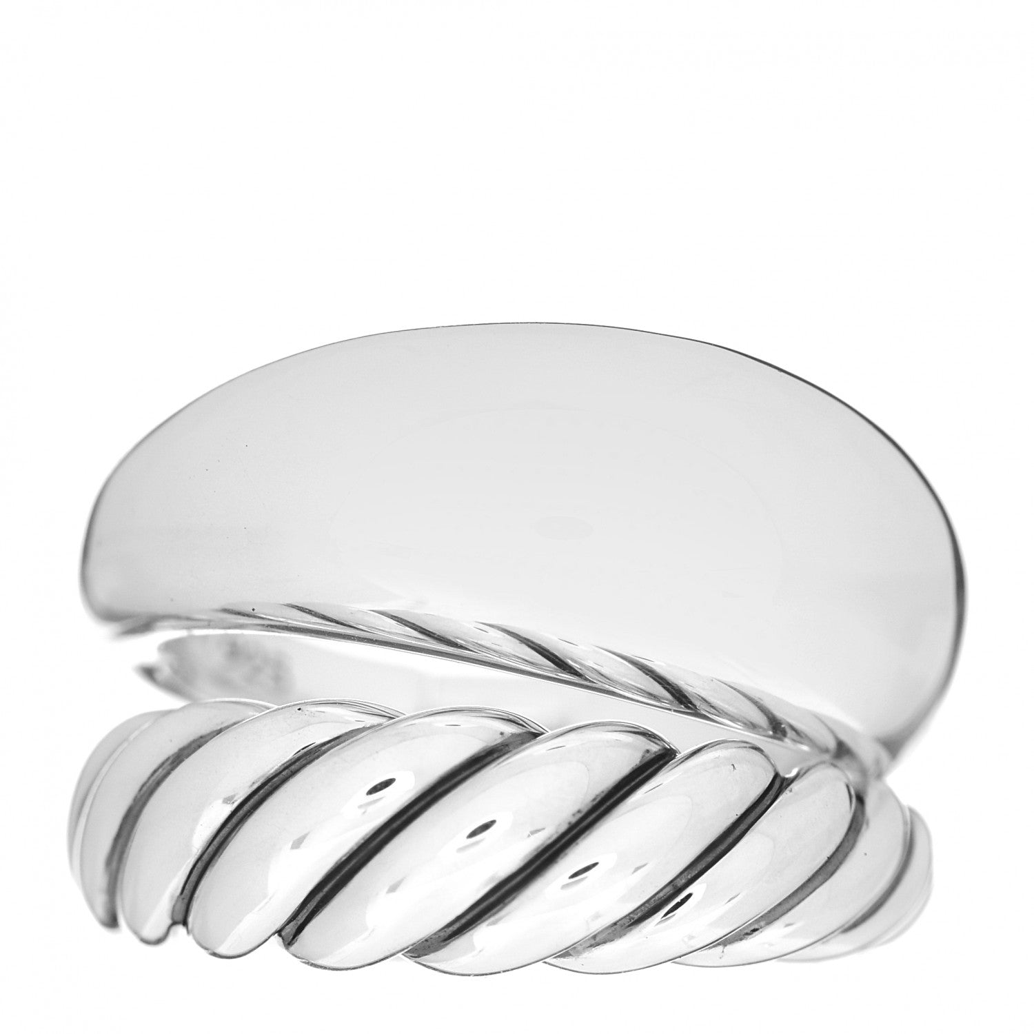 David Yurman Sterling Silver 17mm Pure Form Two Row Ring 54 6.75 1 of 4