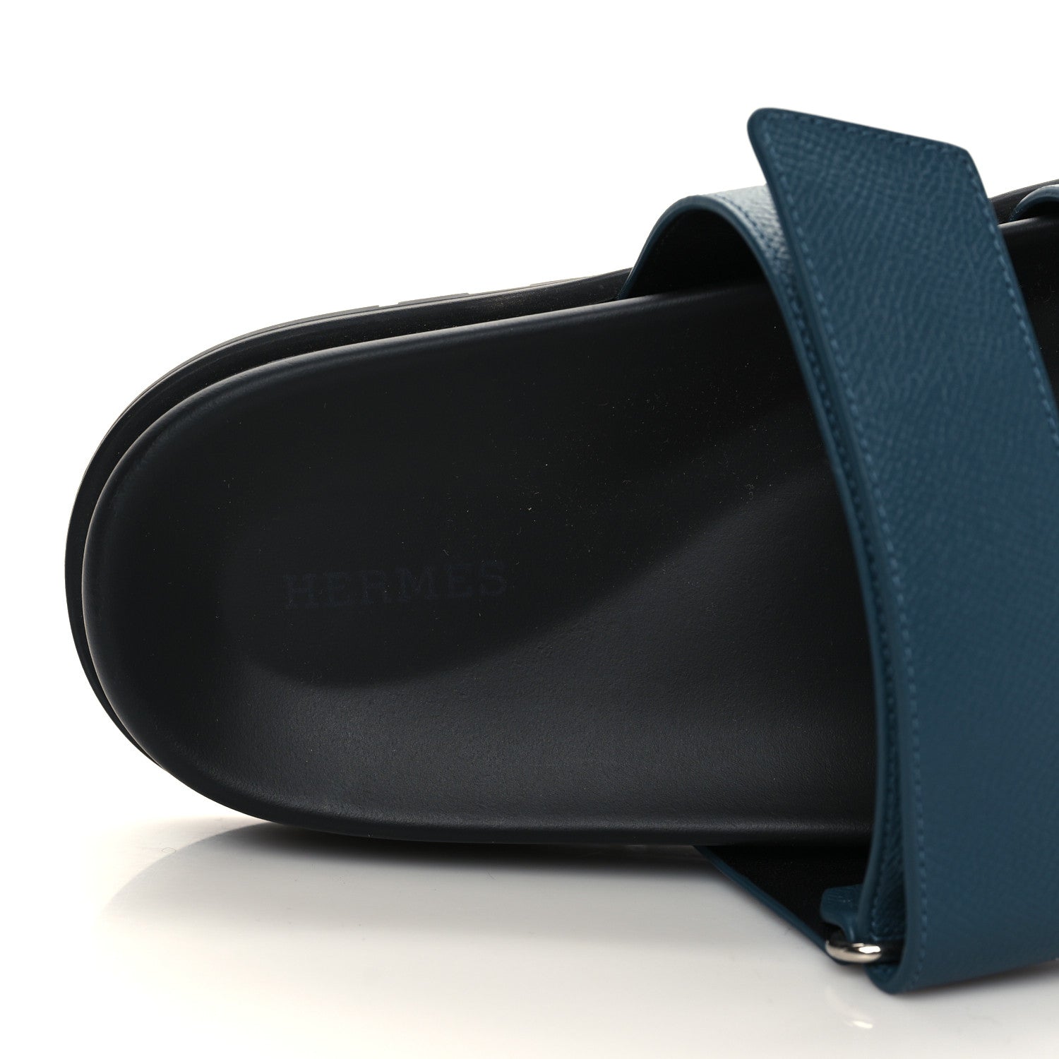 Hermes Epsom Mens Chypre Sandals 43 Bleu Canard 8 of 9