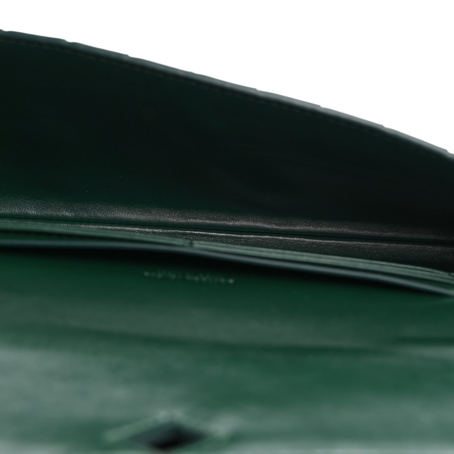 Nappa Intrecciato Long Andiamo Top Handle Clutch Emerald Green