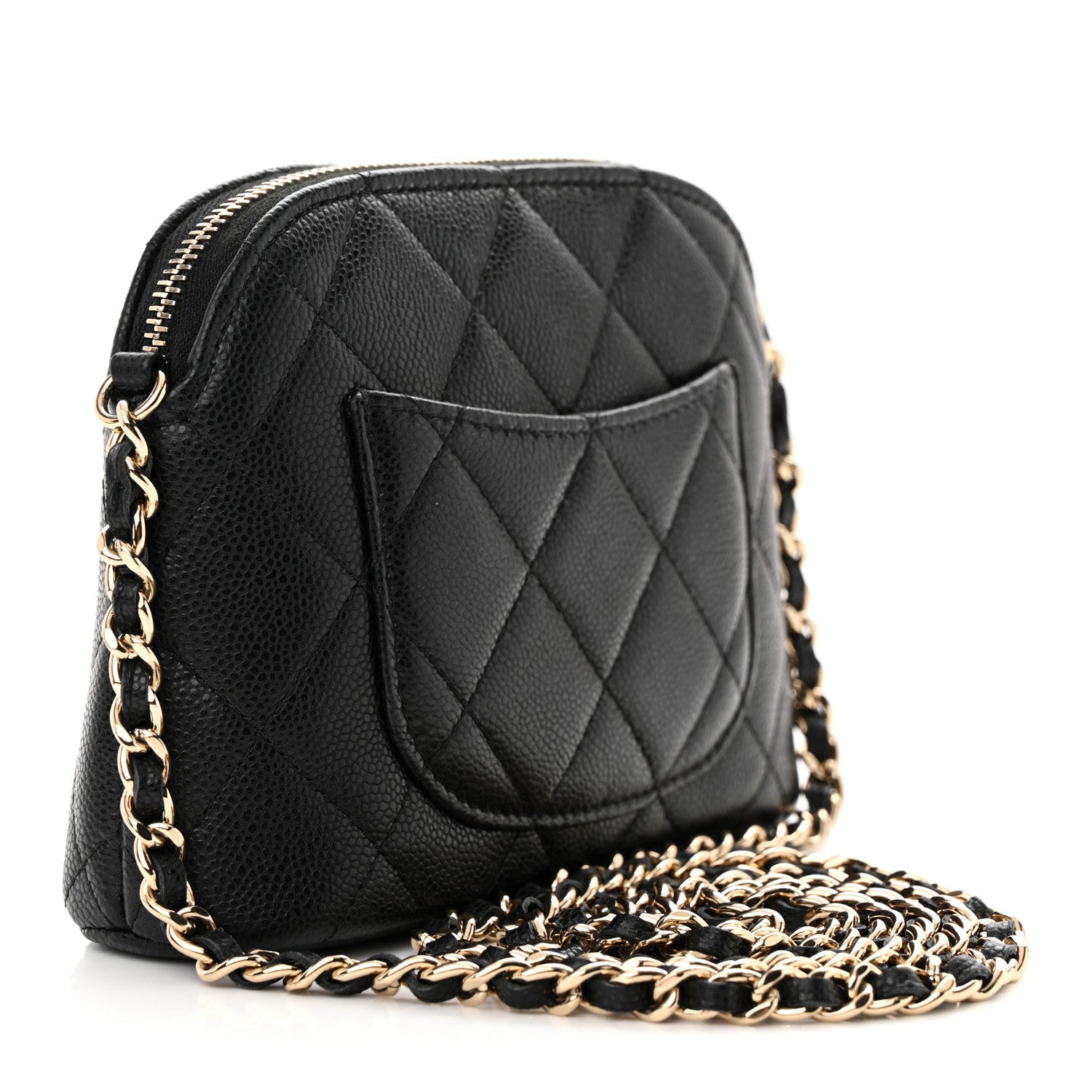Chanel Caviar Quilted Classic Clutch With Chain Black 3 of 10
