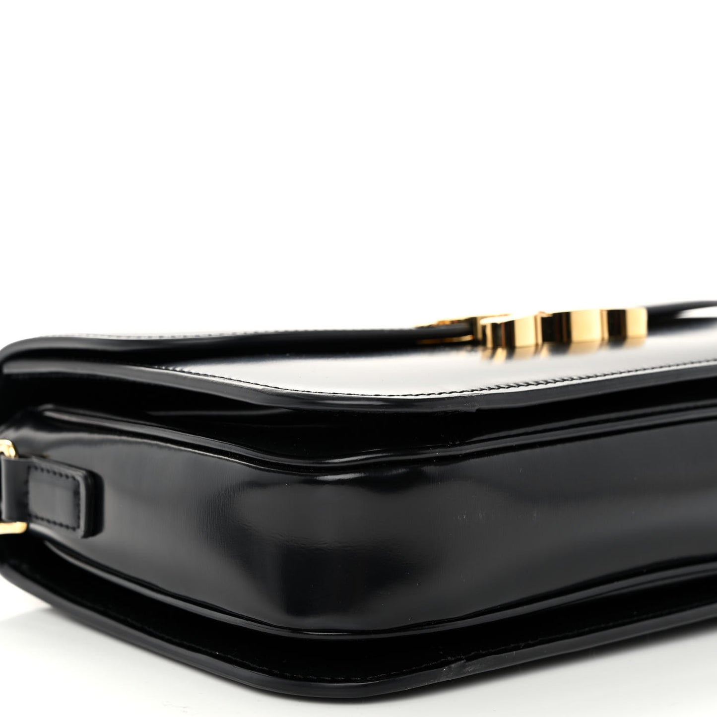 Shiny Calfskin Medium Triomphe Black