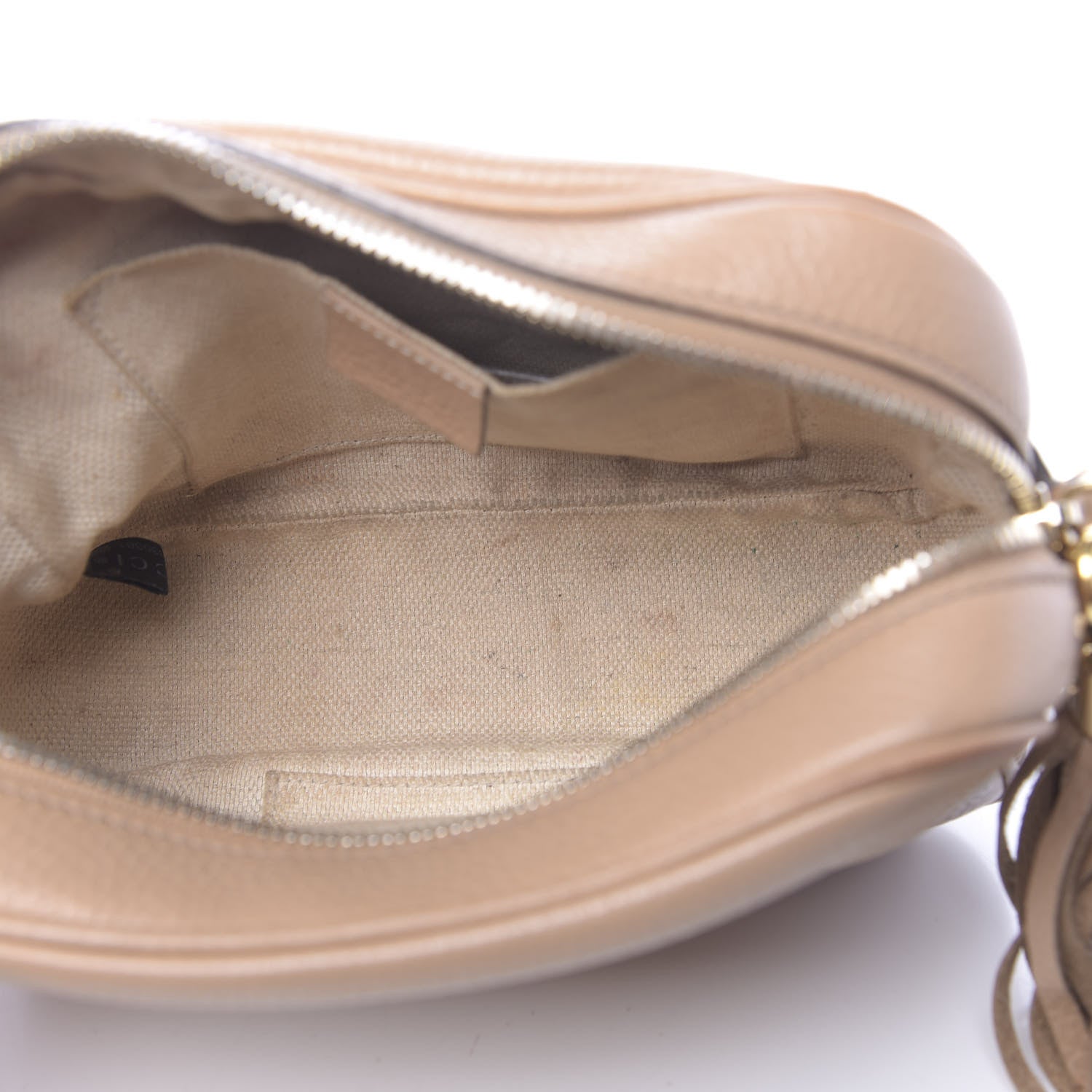 Gucci Pebbled Calfskin Small Soho Disco Bag Camelia 5 of 19