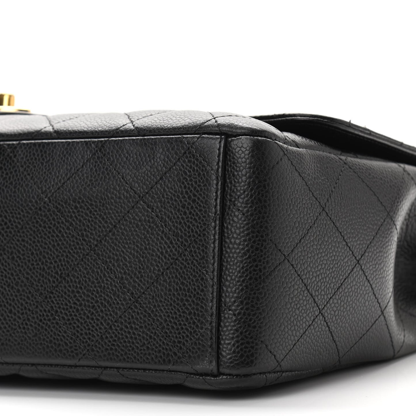 Caviar Quilted Maxi Double Flap Black