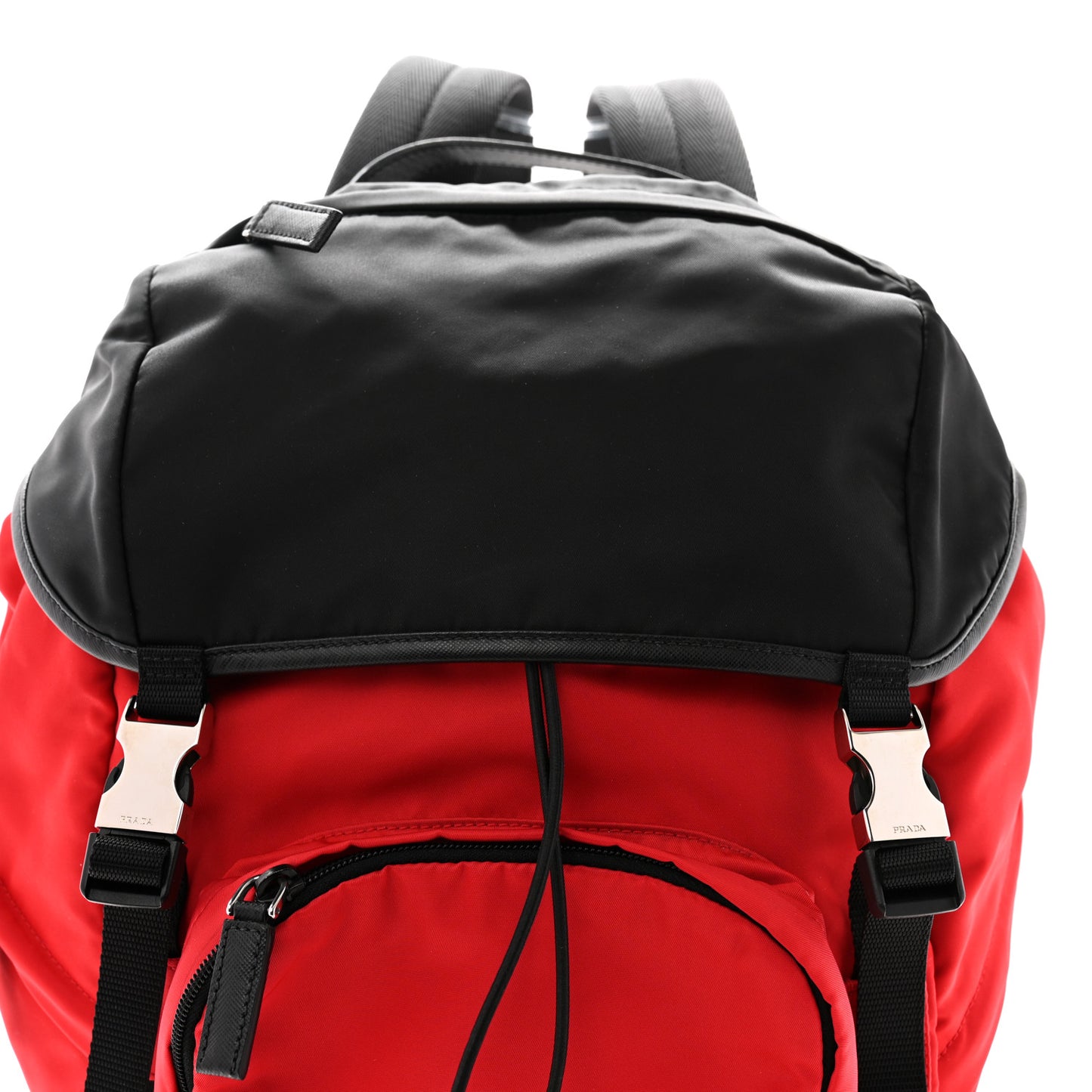 Tessuto Nylon Montagna Double Buckle Backpack Red Black