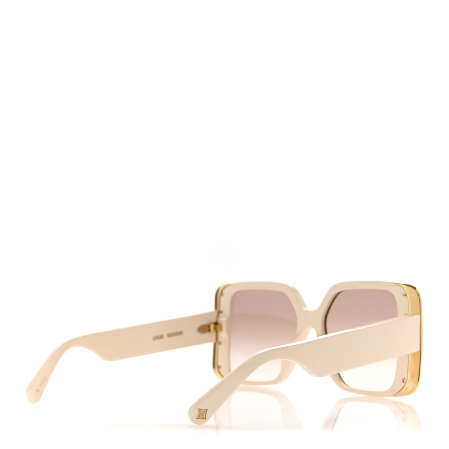 Acetate LV Moon Square Sunglasses Z1652W White
