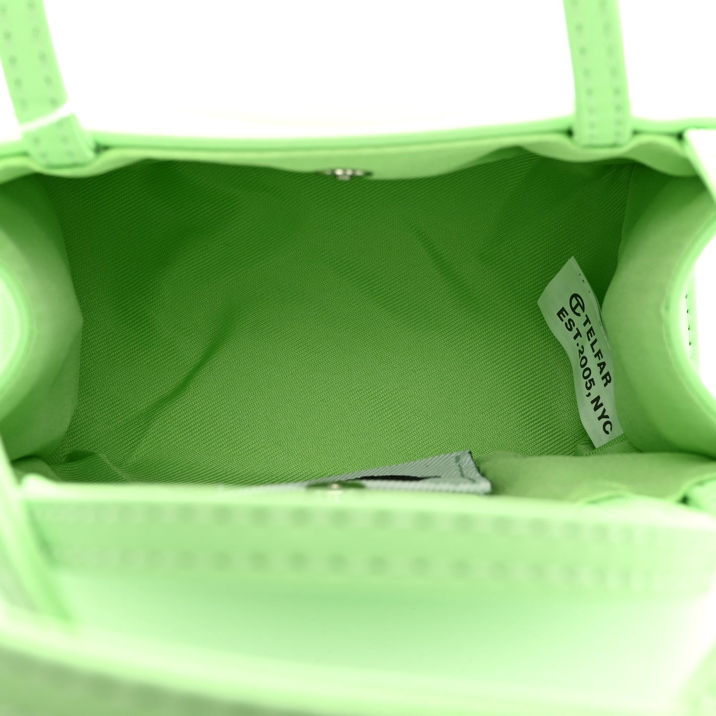 Vegan Leather Small Shopping Bag Double Mint