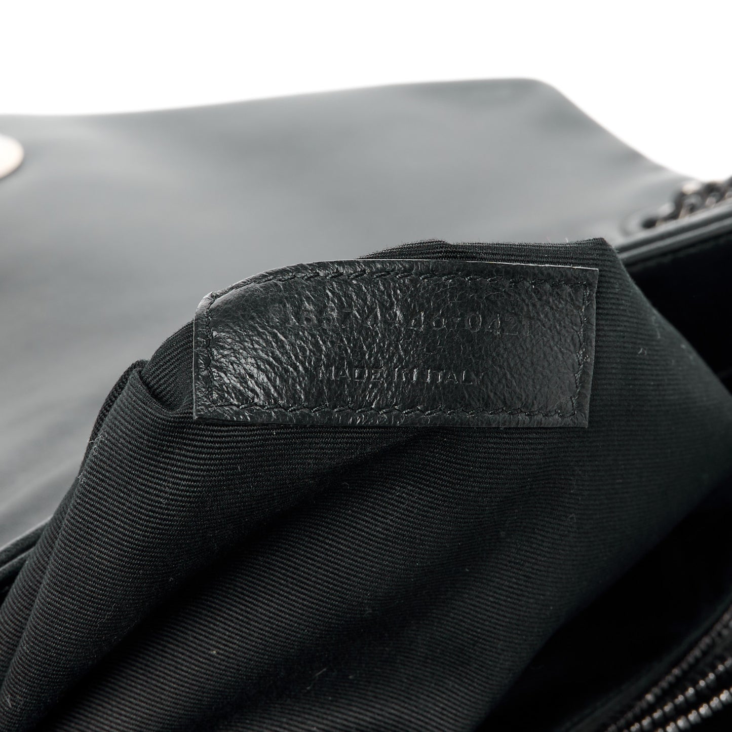 SAINT LAURENT Calfskin Y Quilted Monogram Monochrome Medium Loulou Chain Satchel Black