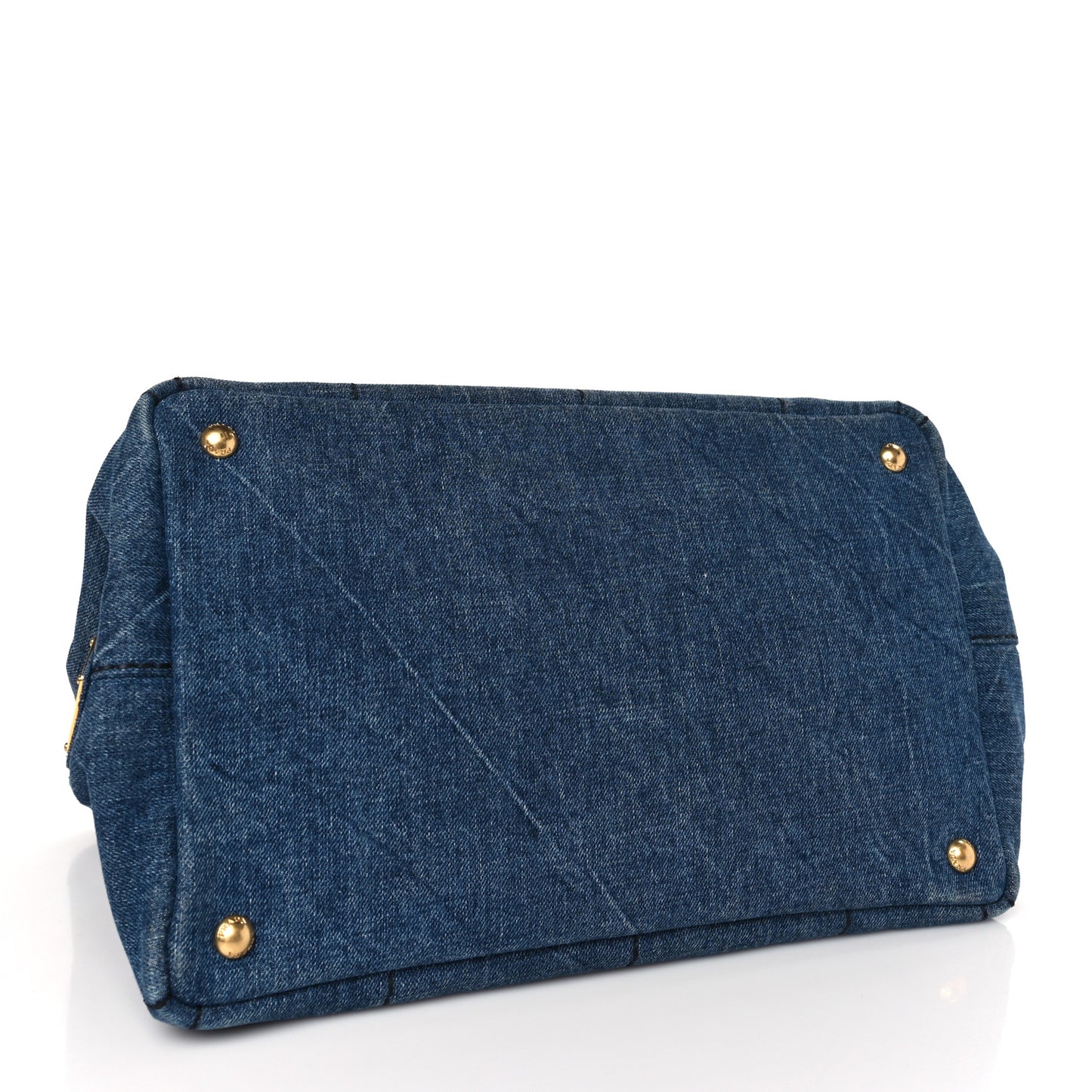 Denim Logo Tote Bleu