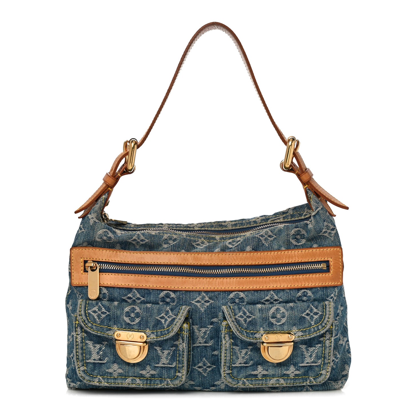 Monogram Denim Baggy PM Blue