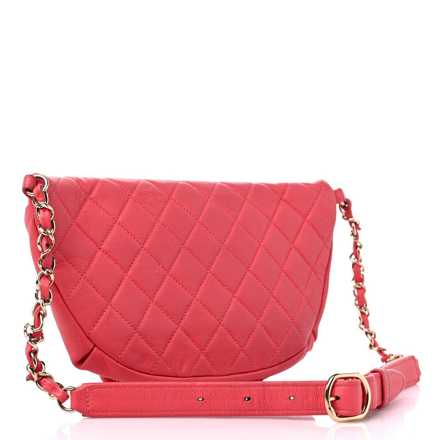 Caviar Quilted Business Affinity Waist Belt Bag Pink
