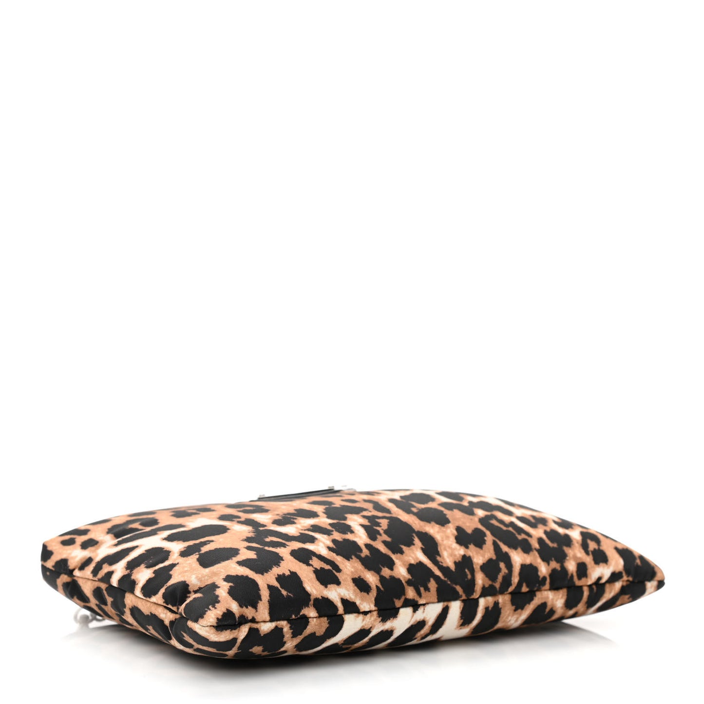 Tessuto Soft Nylon Leopard Print Crossbody Avorio