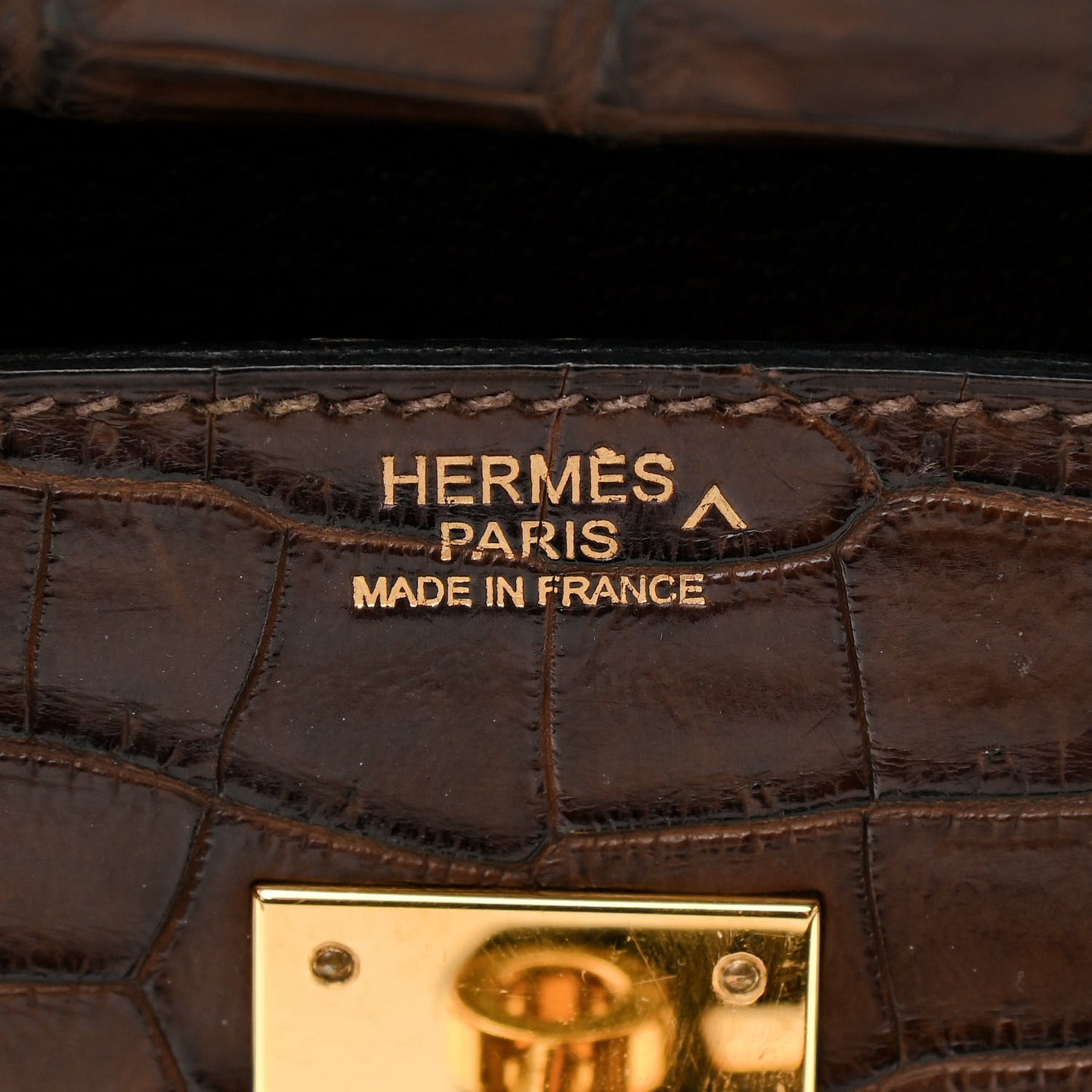 Shiny Porosus Crocodile Birkin 30 Havane