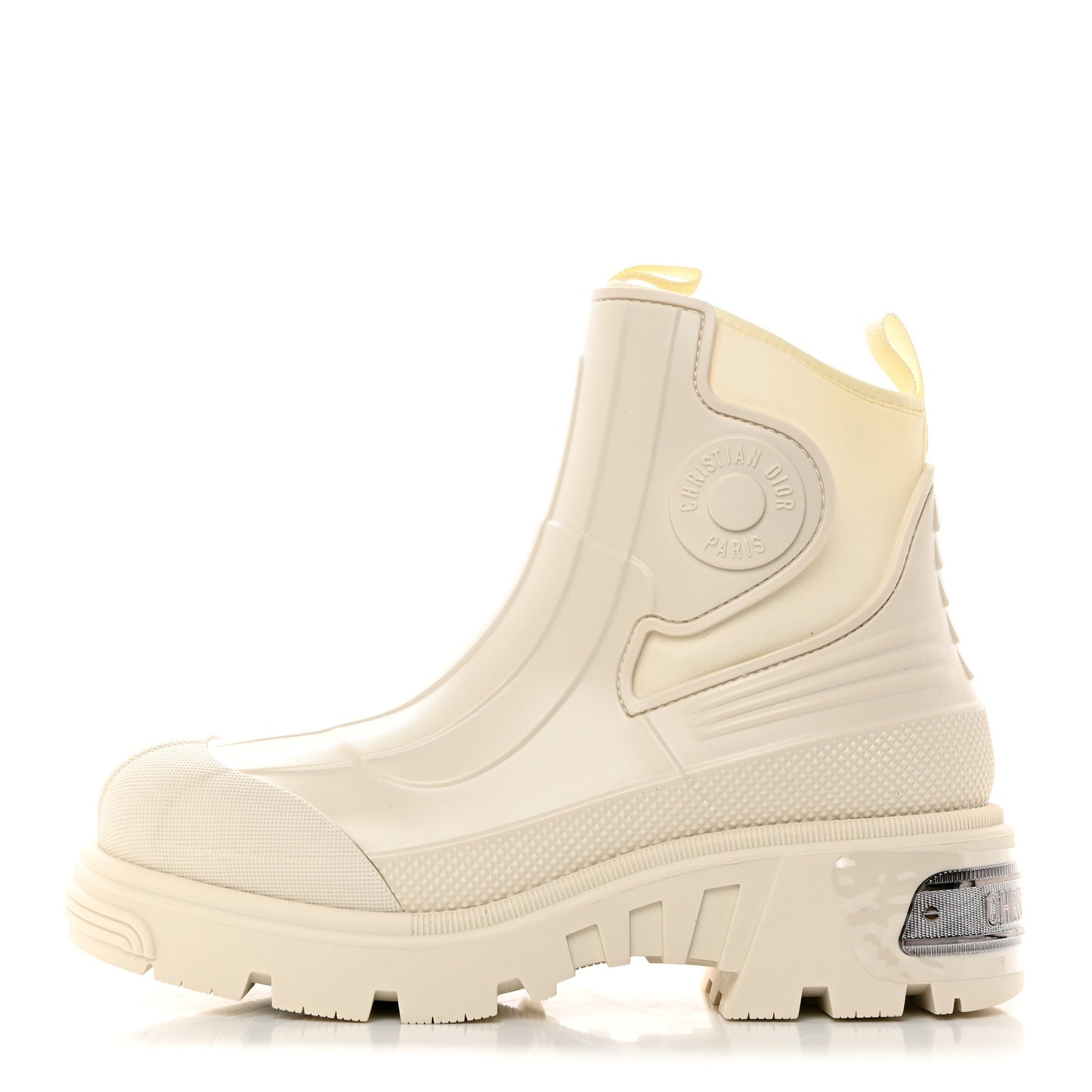 Neoprene Rubber Dior Genesis 30mm Ankle Boots 37 Off White