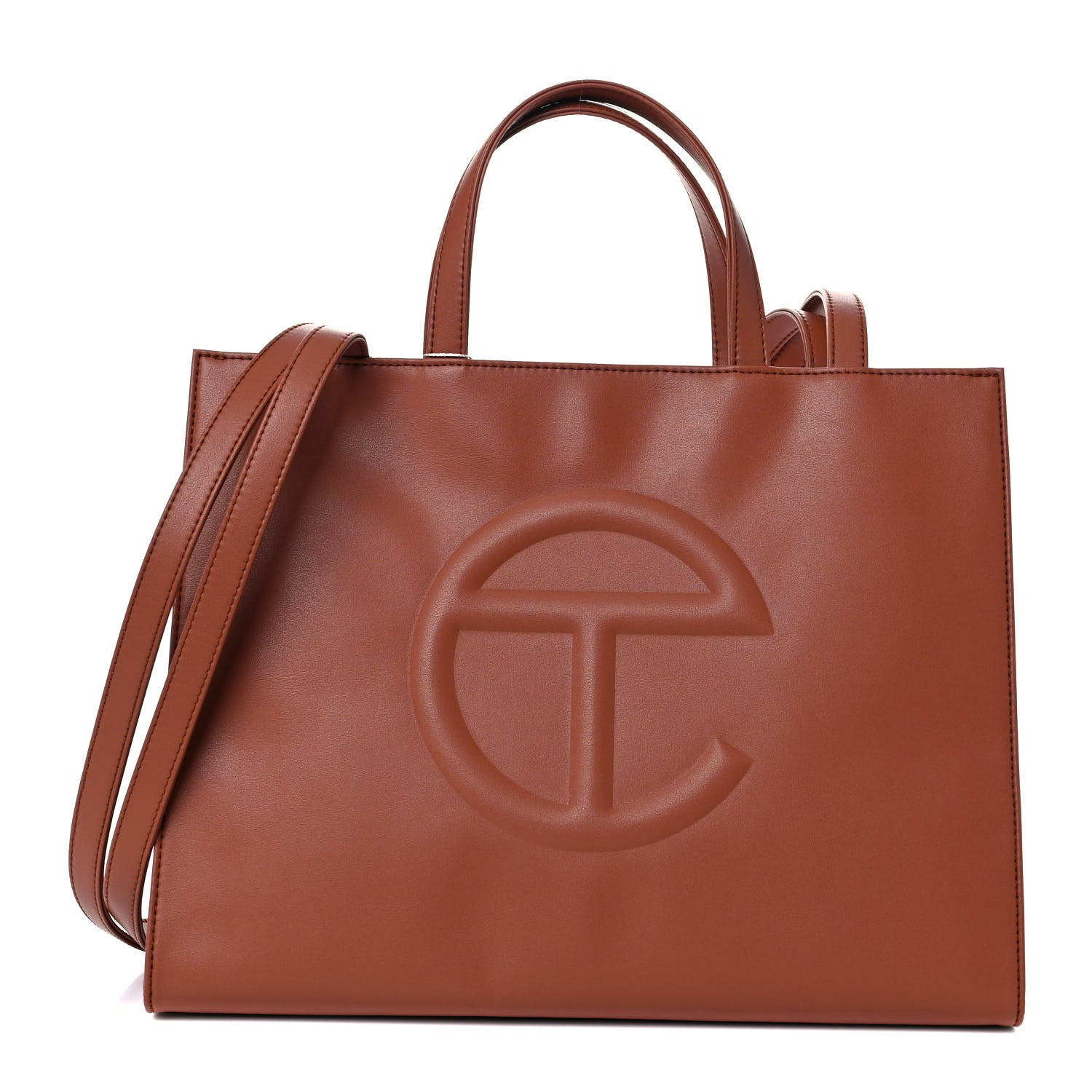 Telfar Vegan Leather Medium Shopping Bag Tan 1 of 9
