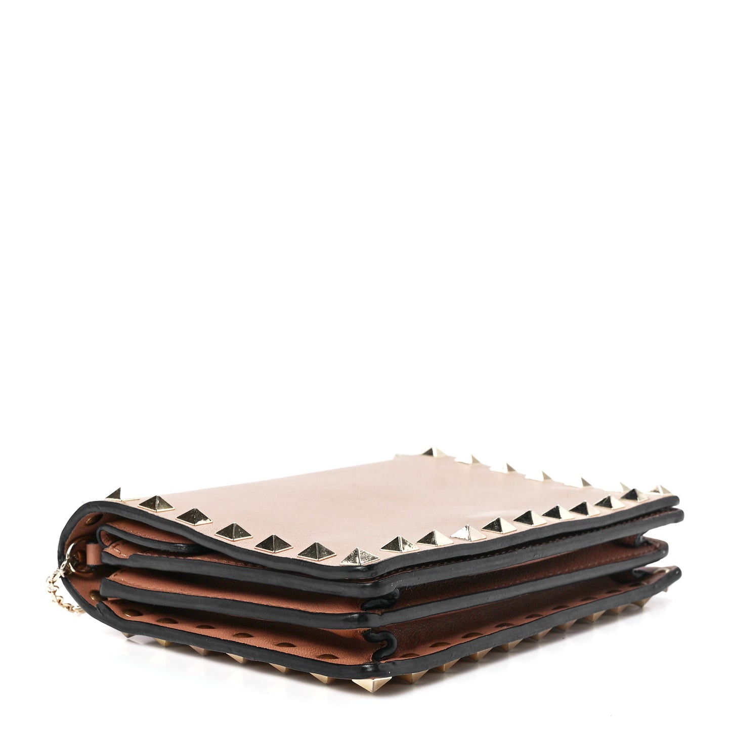 Vitello Rockstud Wallet on Chain Poudre